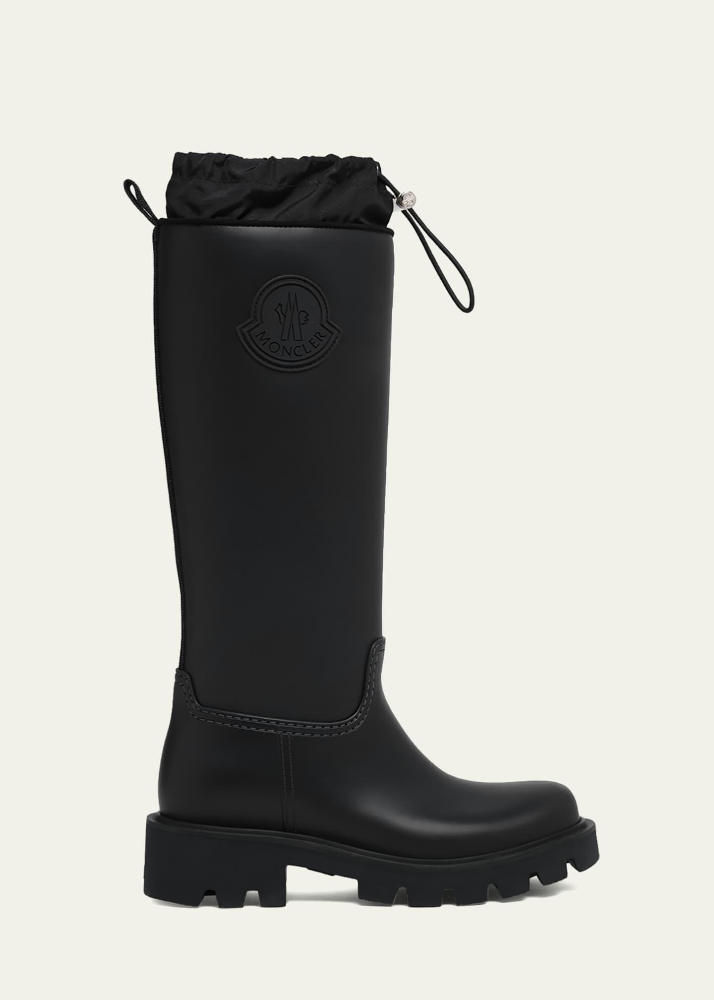 MONCLER ブラック ACQUA RAIN BOOT TG43サイズ　中古 Moncler Kickstream High Waterproof Rain Boots - Bergdorf Goodman