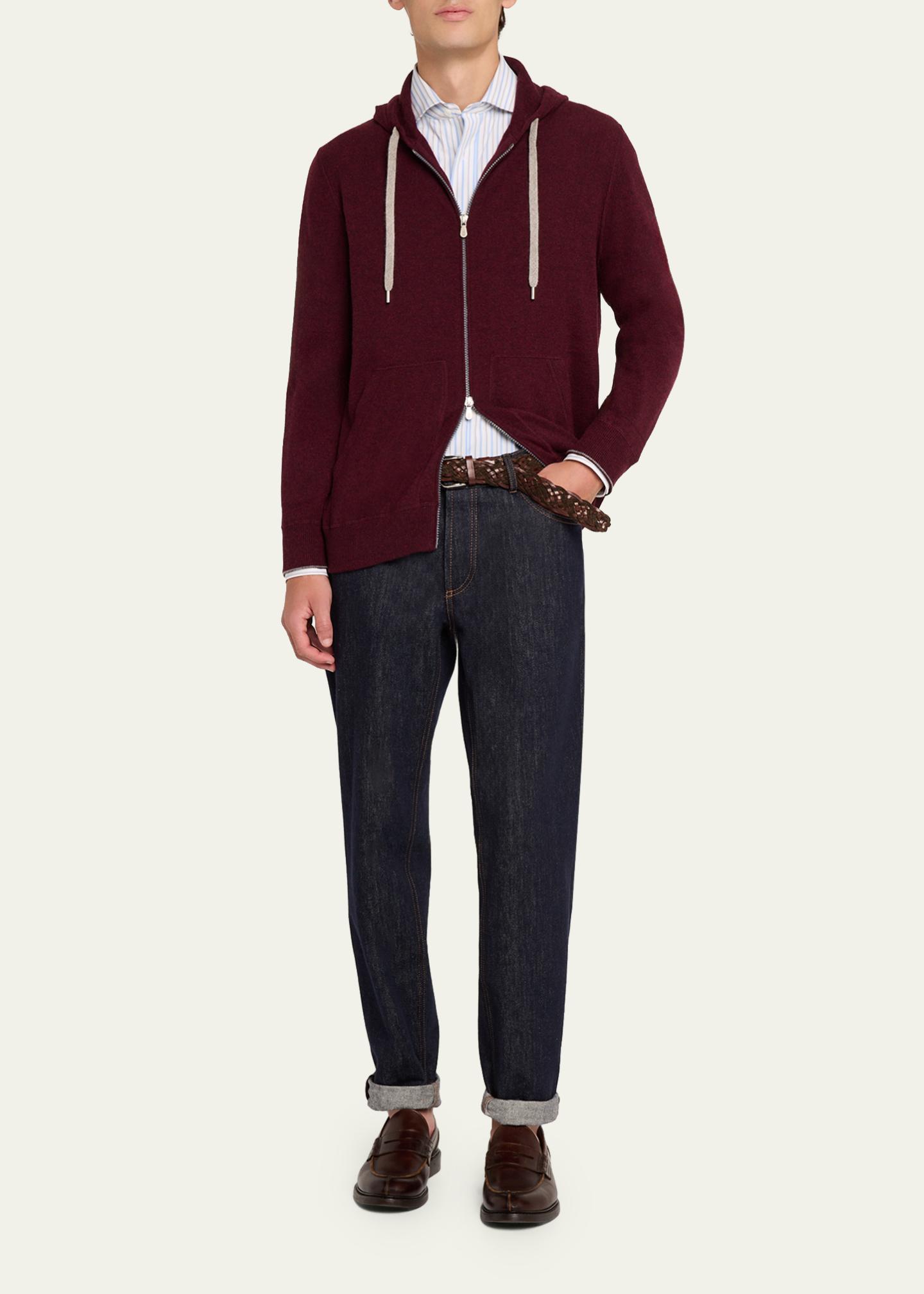 Brunello Cucinelli Men's Cotton Variegated Stripe Button-Down