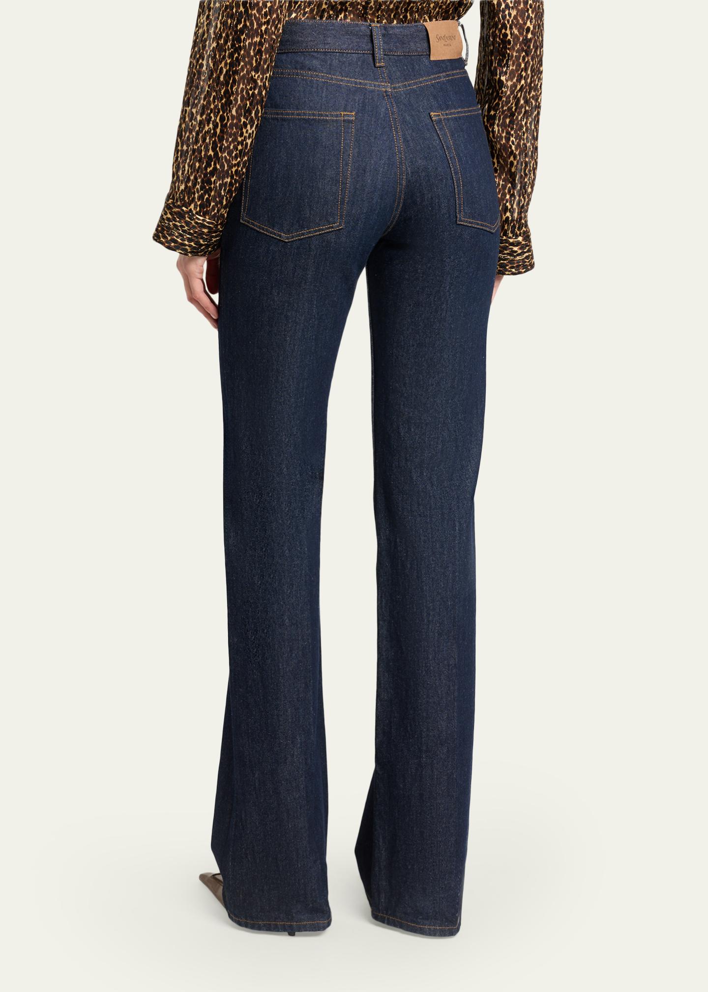 Saint Laurent '70s High-Rise Jeans - Bergdorf Goodman