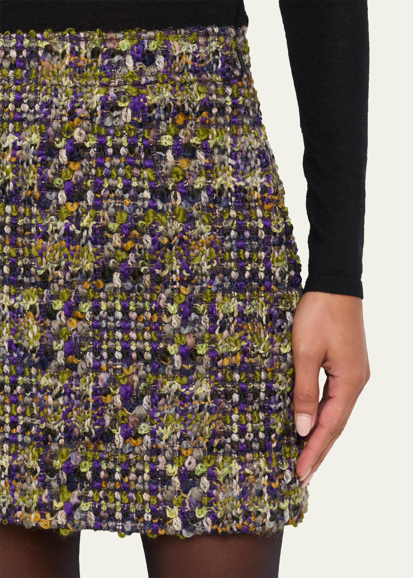 Saint Laurent Tweed Mini Skirt - Bergdorf Goodman