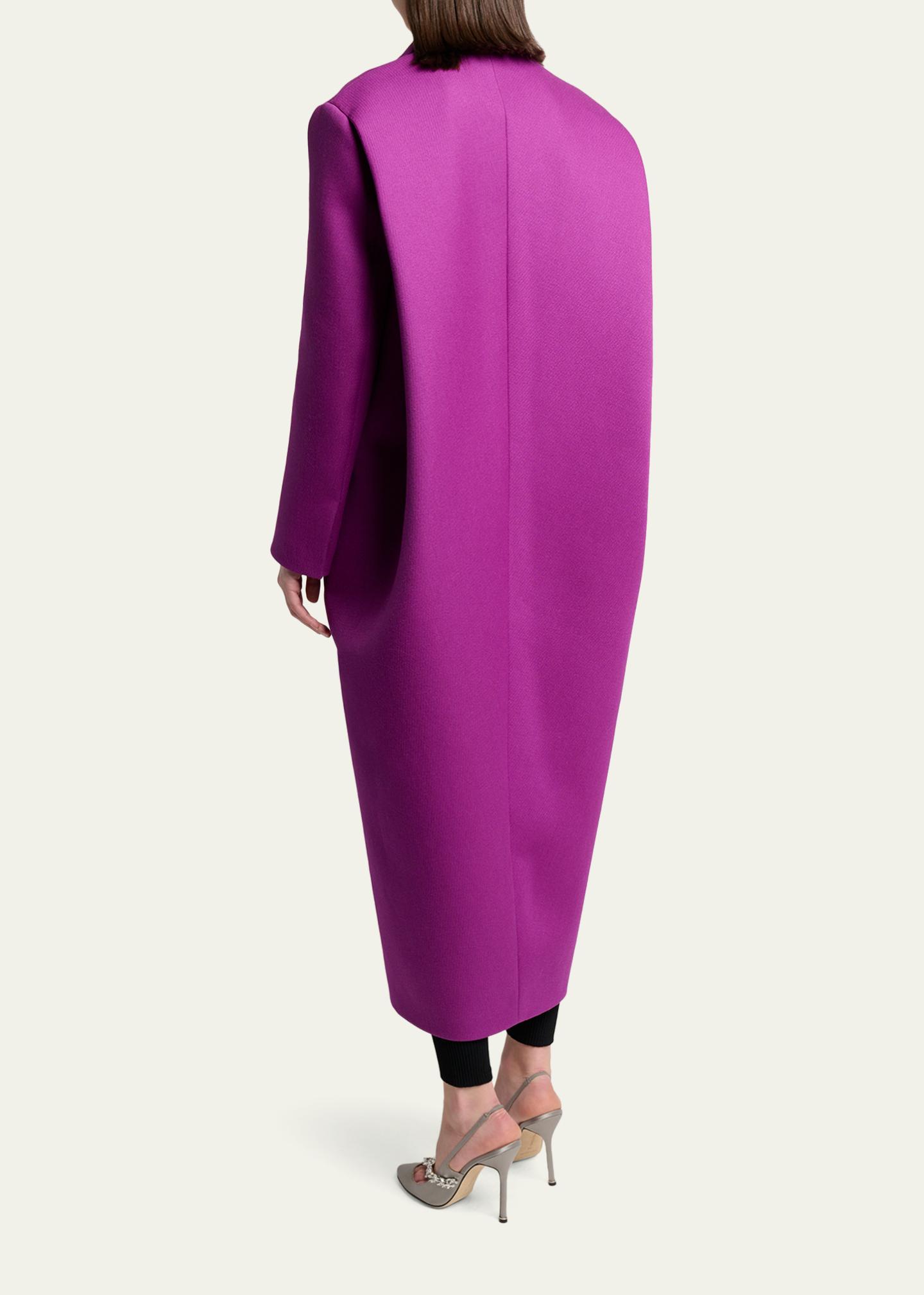 Balenciaga Chunky Wool Gabardine Long Sack Coat - Bergdorf Goodman