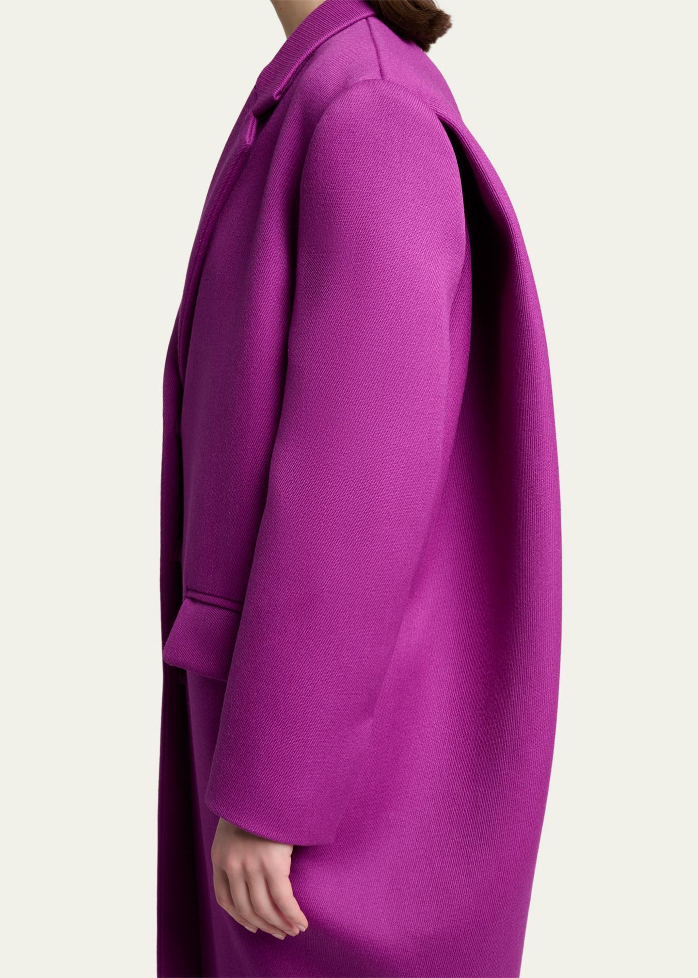 Balenciaga Chunky Wool Gabardine Long Sack Coat - Bergdorf Goodman