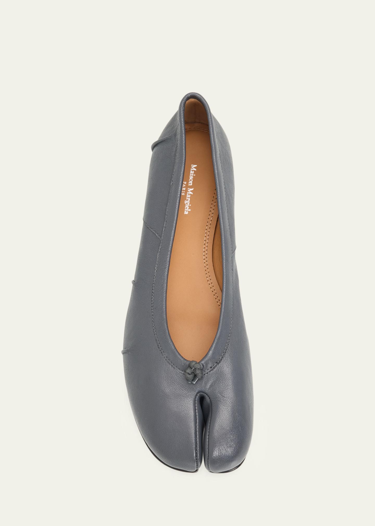 靴 Maison Margiela TABI BALLERINA FLAT Maison Margiela Tabi Leather Ballerina Flats - Bergdorf Goodman