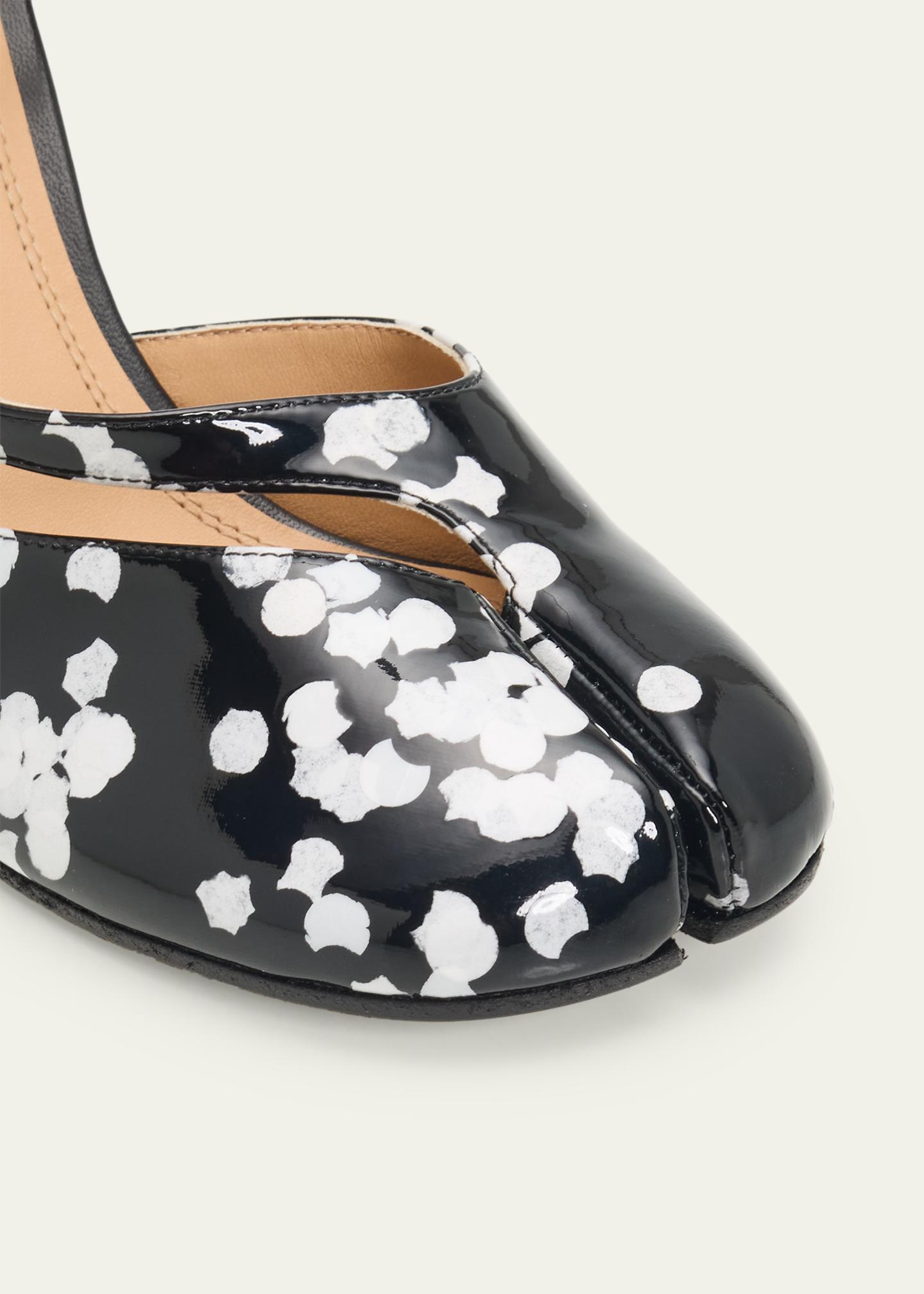 Maison Margiela 80mm Tabi Confetti Patent Leather Pumps - Bergdorf