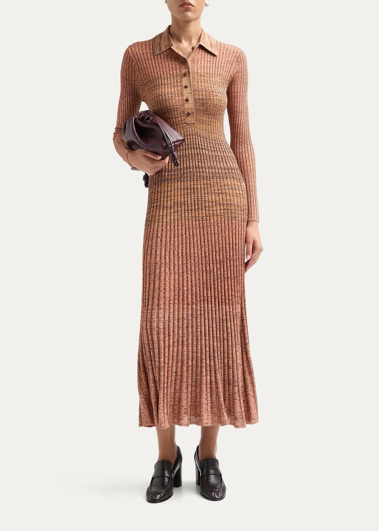zimmermann knitted dress Mouline Rib-Knit Polo Midi Lace dress