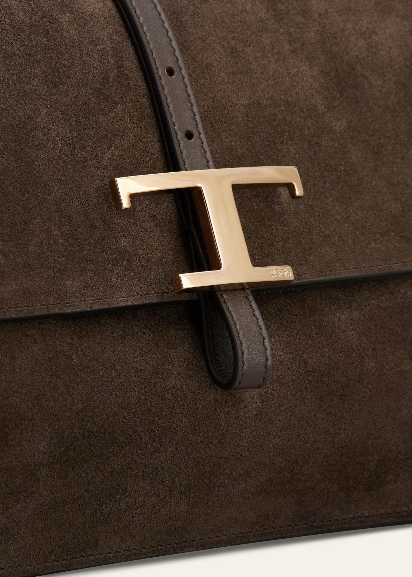 Tod's T Timeless Suede Shoulder Bag - Bergdorf Goodman