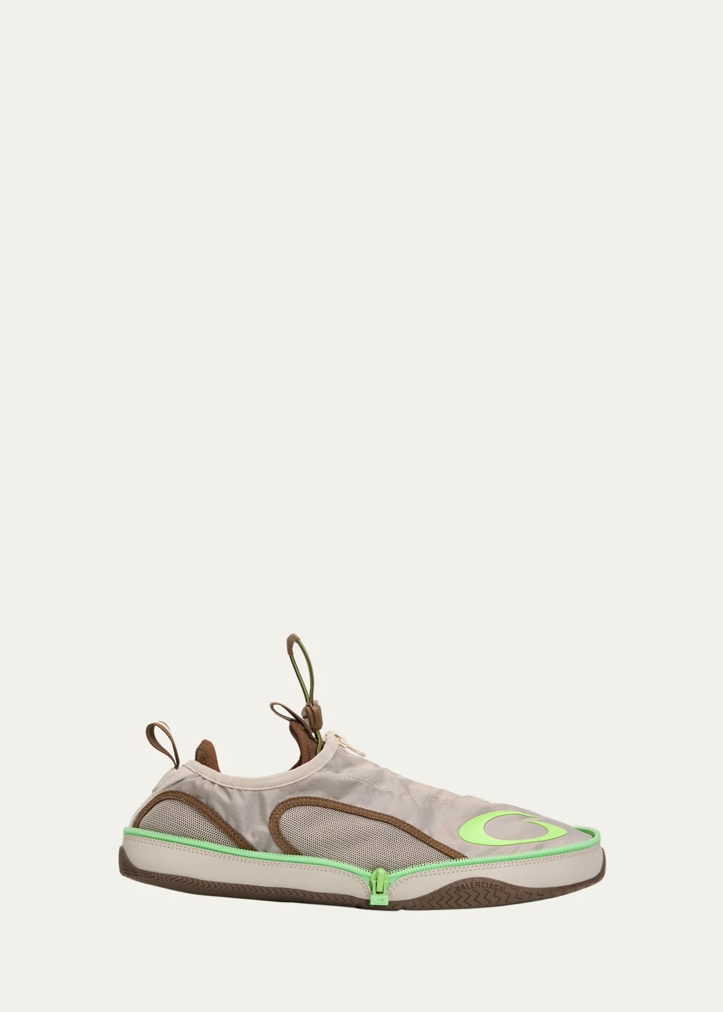 Balenciaga Men's Pocket Foldable Zip-Up Sneakers - Bergdorf Goodman