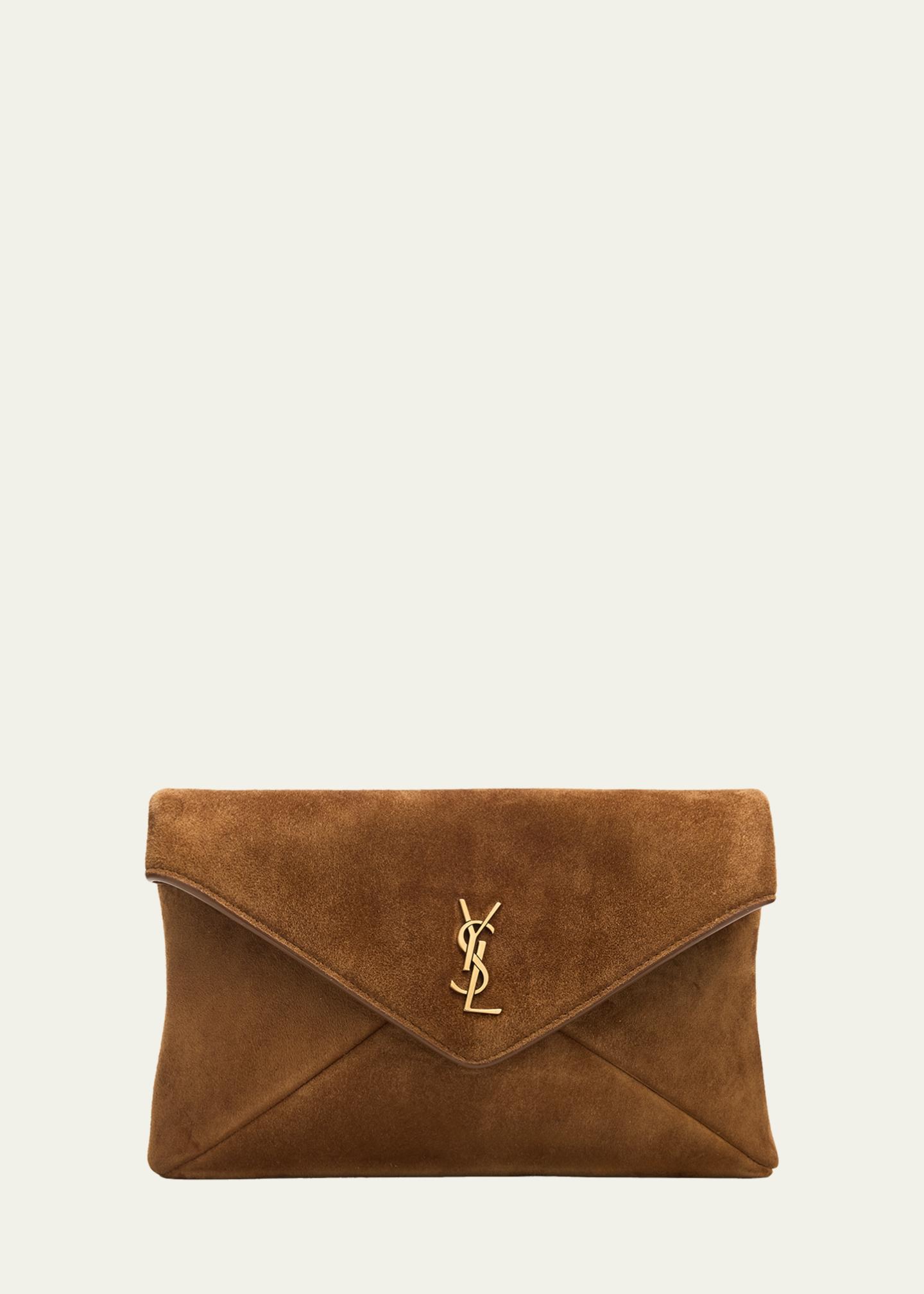 YSL Envelope Bag on Chain in Suede