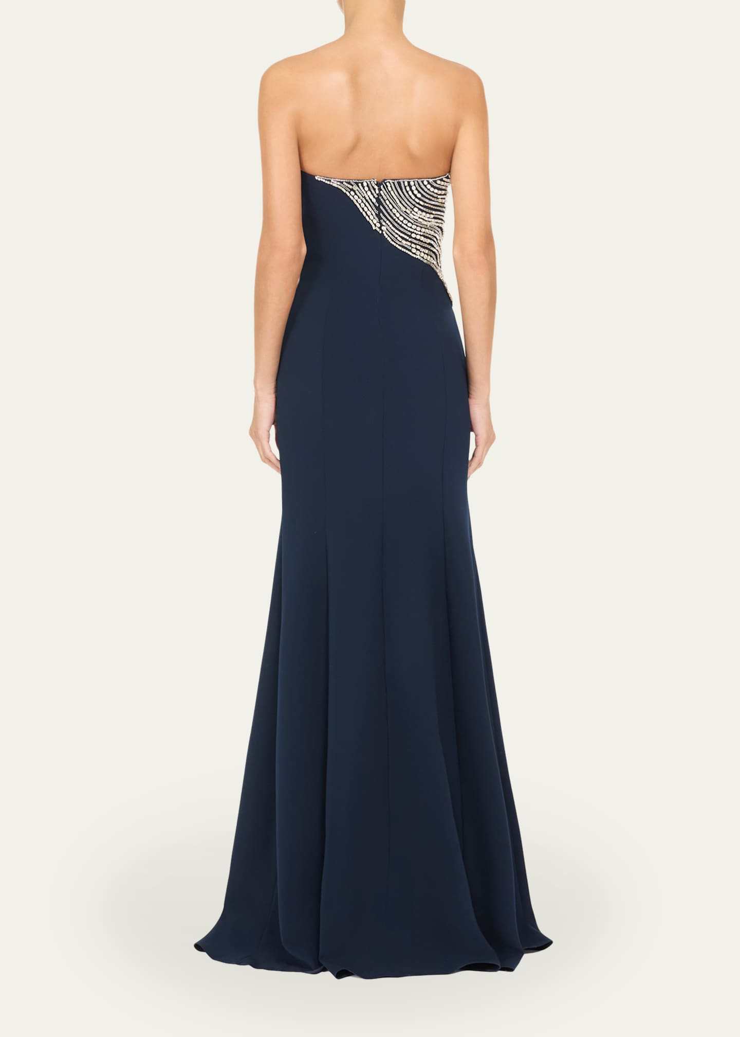Jenny Packham Soyala Wave Beaded Strapless Gown - Bergdorf Goodman