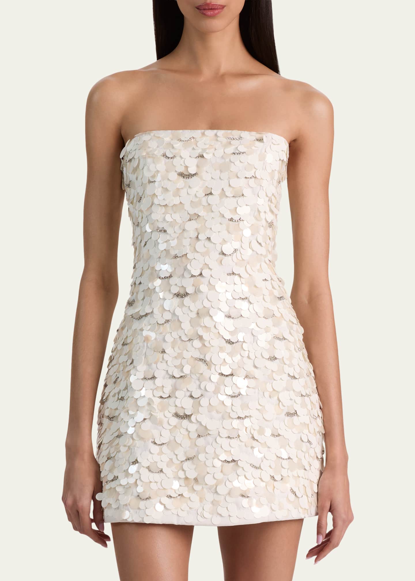 alice and olivia strapless dress + Katia Embellished Mini Gown, Size 2 put fit for big nights out ALICE + OLIVIA Katia Sequined