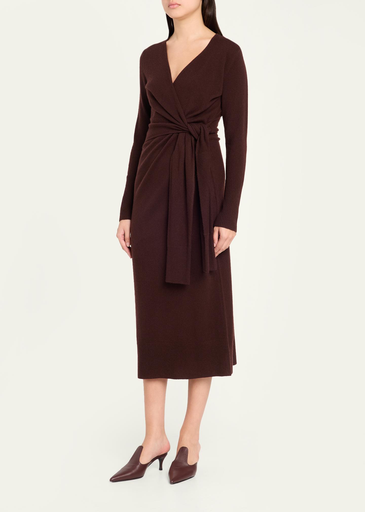 Veronica Beard Salomez Knit Wrap Midi Dress