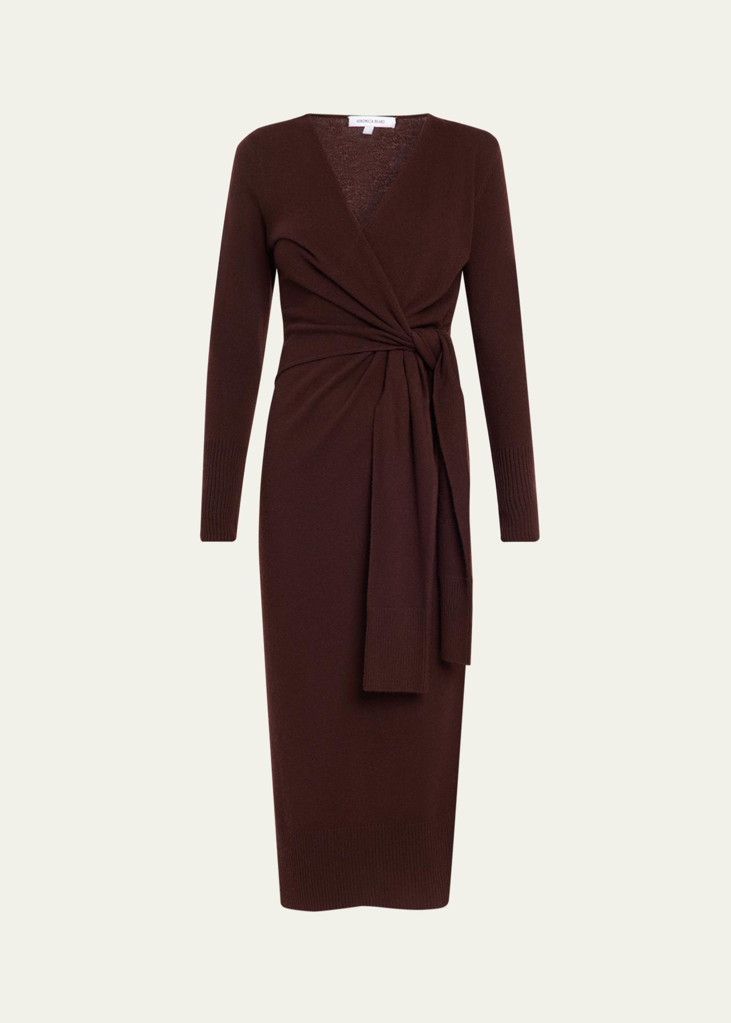 meesha faux wrap knit dress Veronica Beard Salomez Midi bridal fashion Dubai