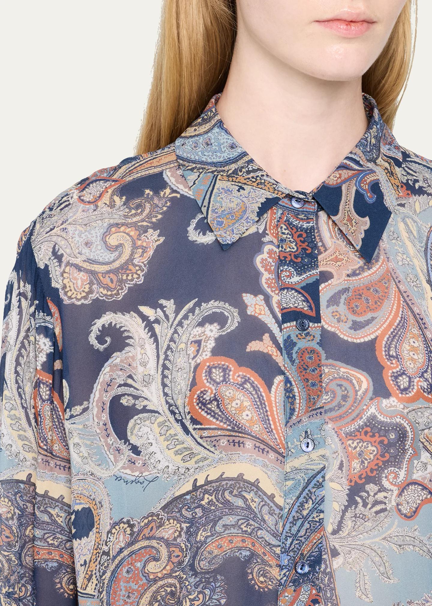 L'AGENCE Cosette Cropped Button-Front Shirt - Bergdorf Goodman