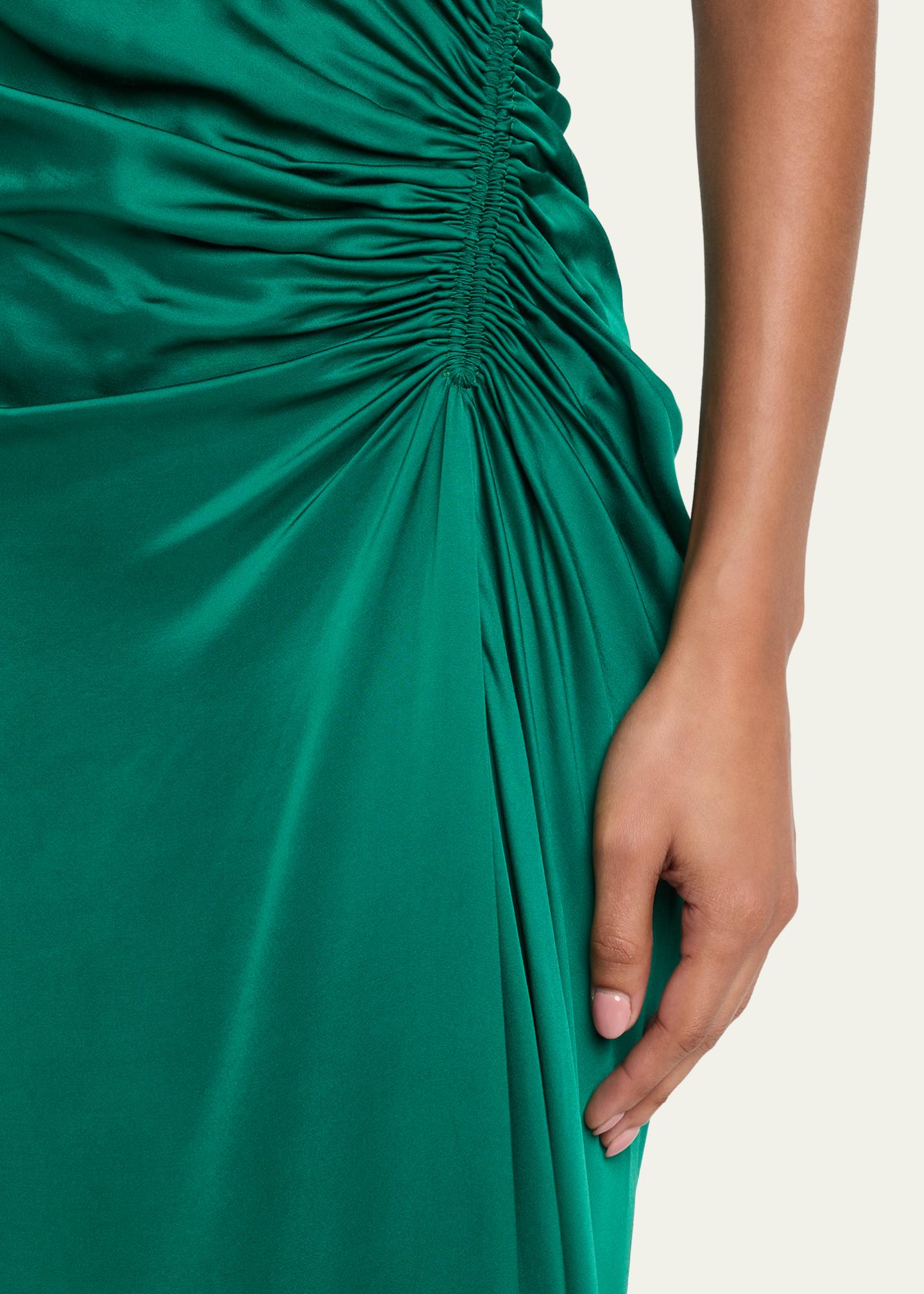 alc green dress A.L.C. Nadia Satin Gown Cinderella CH189S