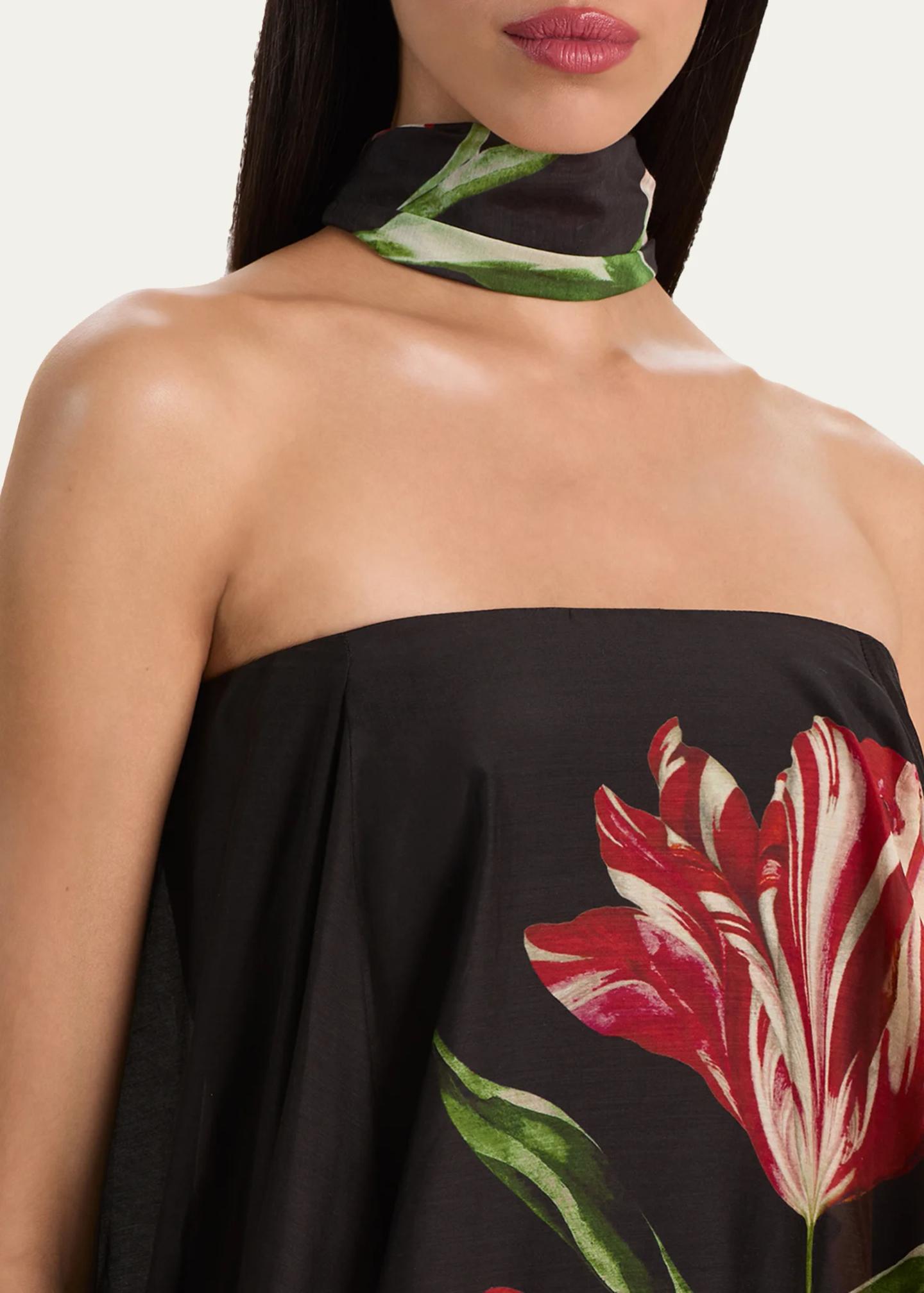 ALICE + OLIVIA Maricela Floral Scarf Maxi Dress - Bergdorf Goodman