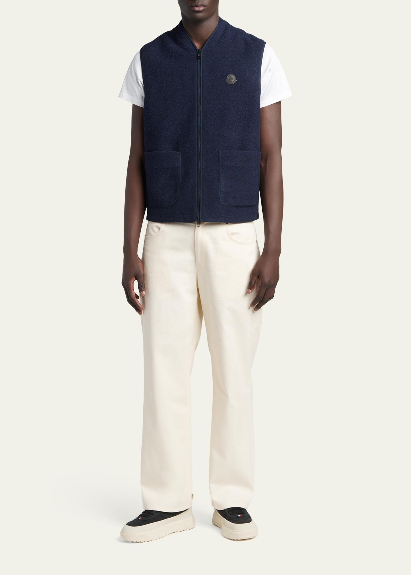 Moncler Men's Wool Full-Zip Vest - Bergdorf Goodman