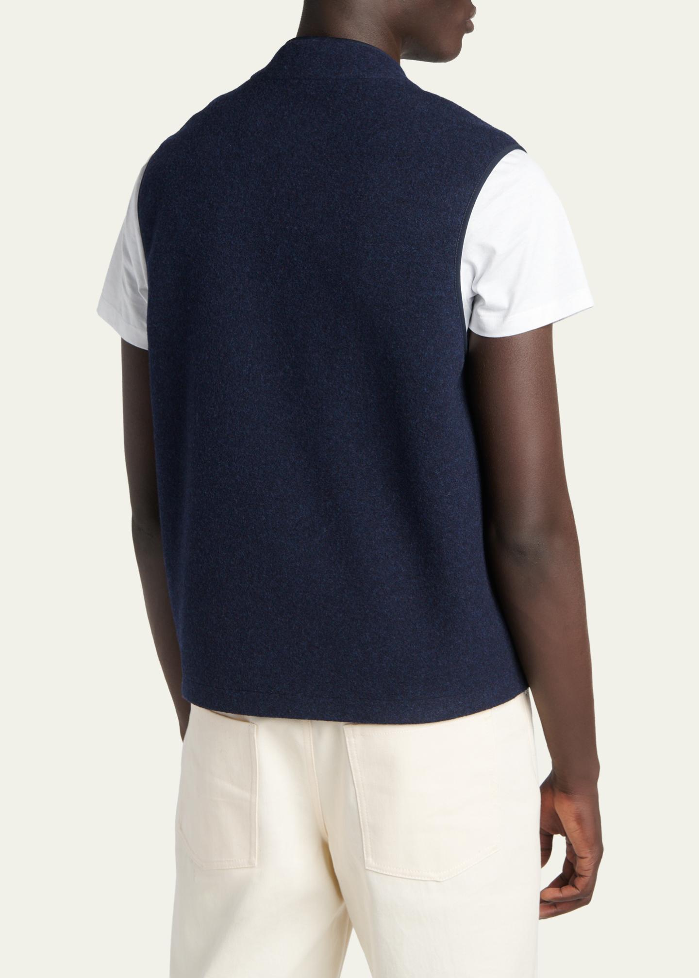 Moncler Men's Wool Full-Zip Vest - Bergdorf Goodman