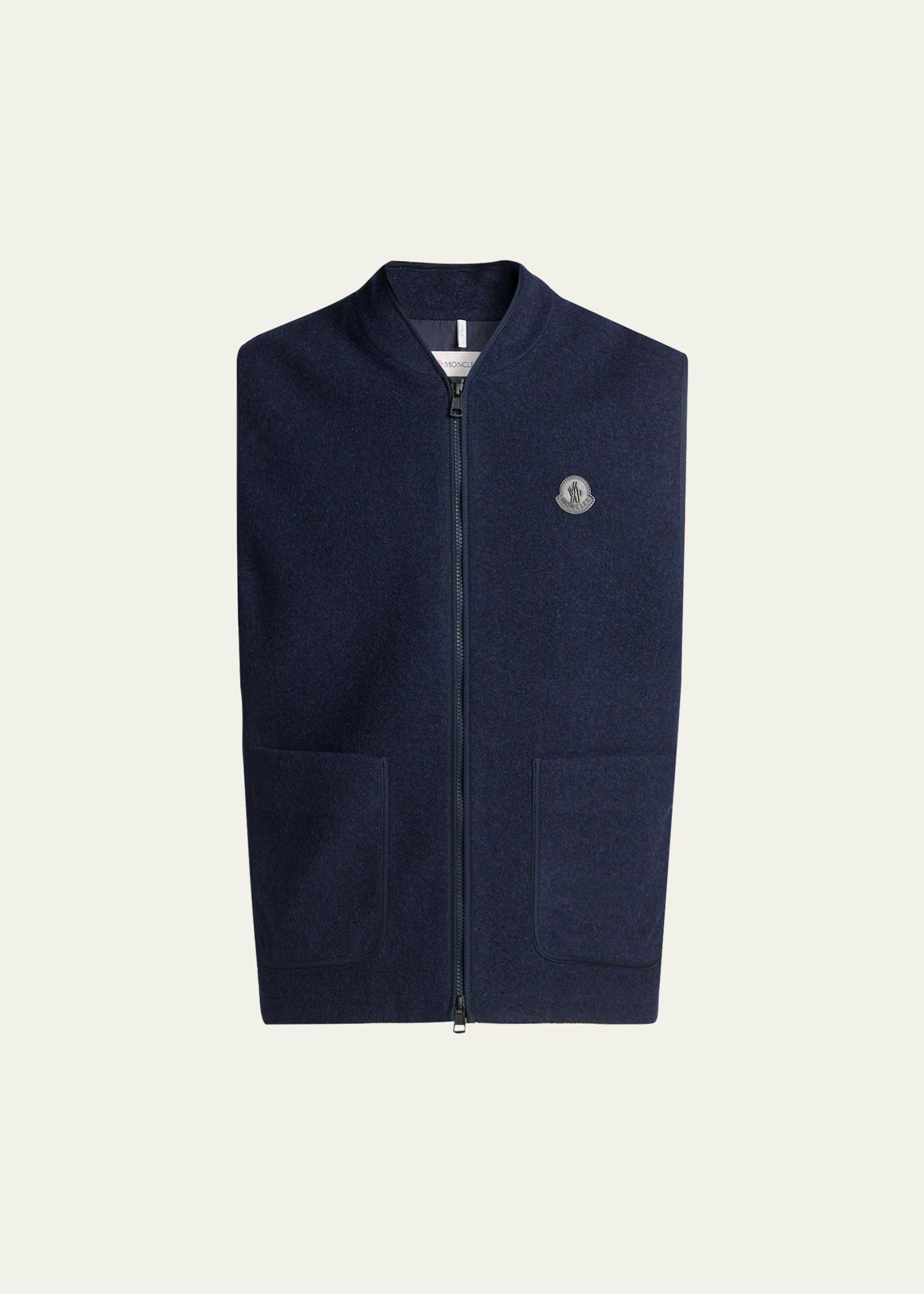 Moncler Men's Wool Full-Zip Vest - Bergdorf Goodman