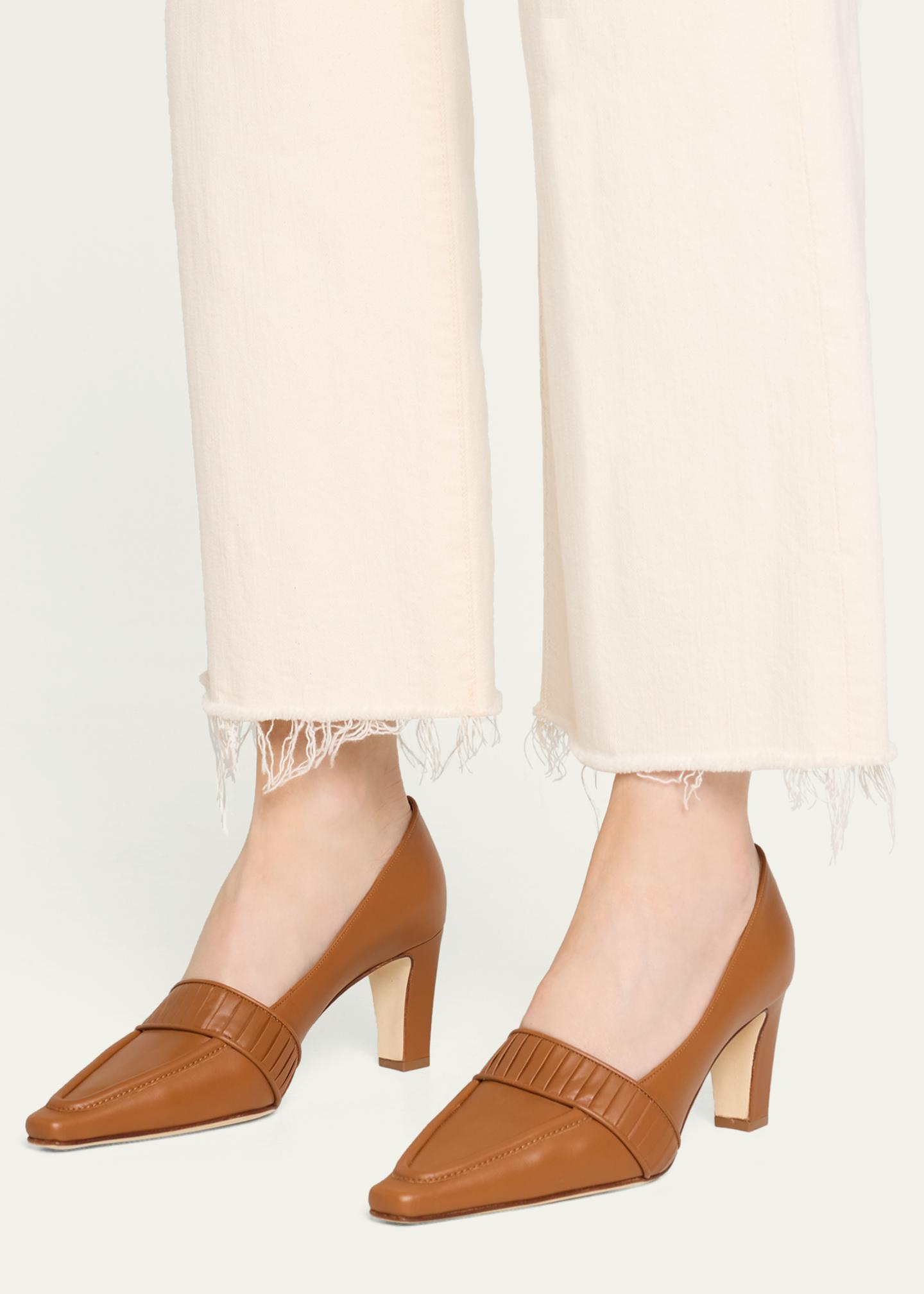 Manolo Blahnik 85mm Mindita Leather Pumps - Bergdorf Goodman