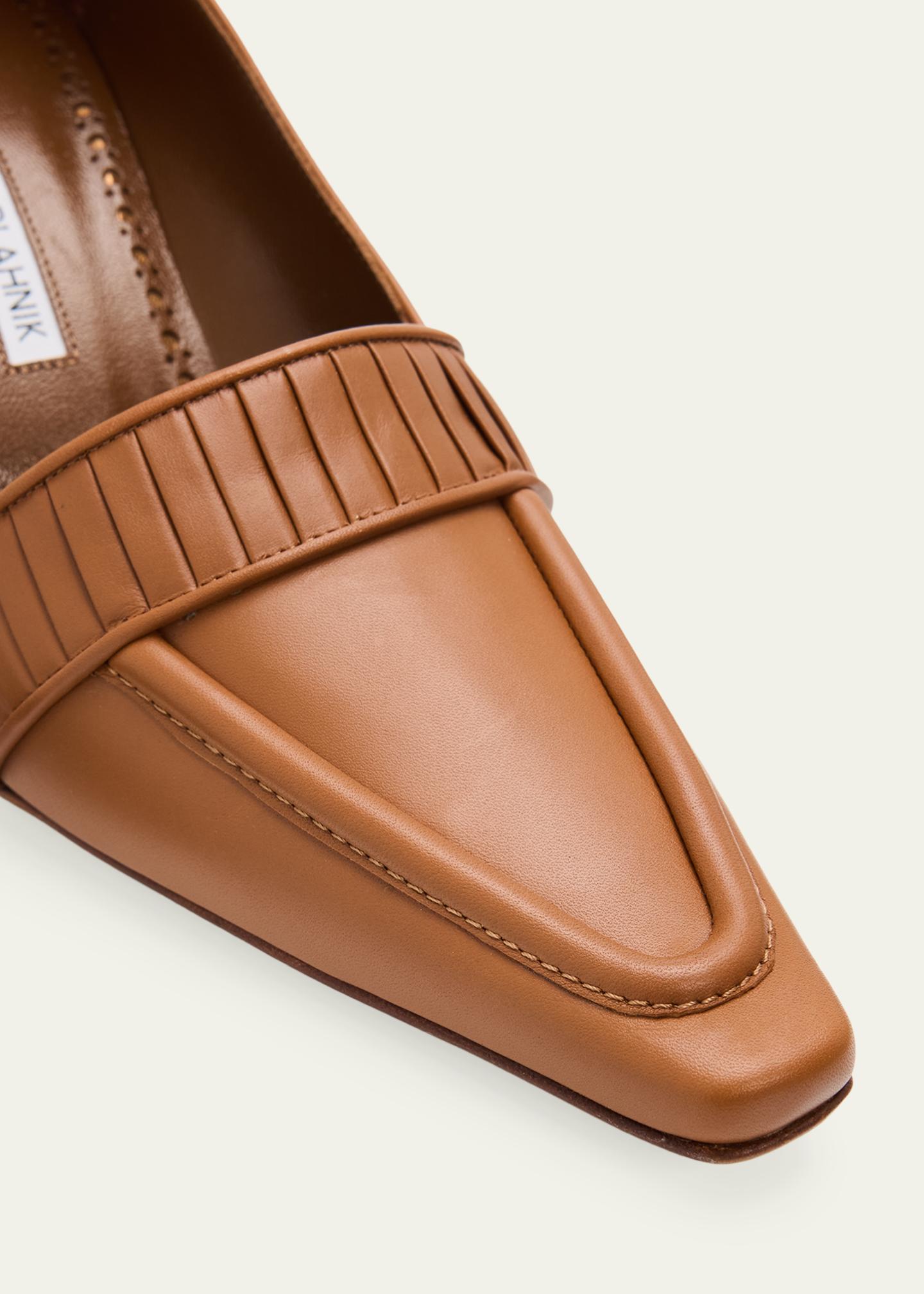 Manolo Blahnik 85mm Mindita Leather Pumps - Bergdorf Goodman