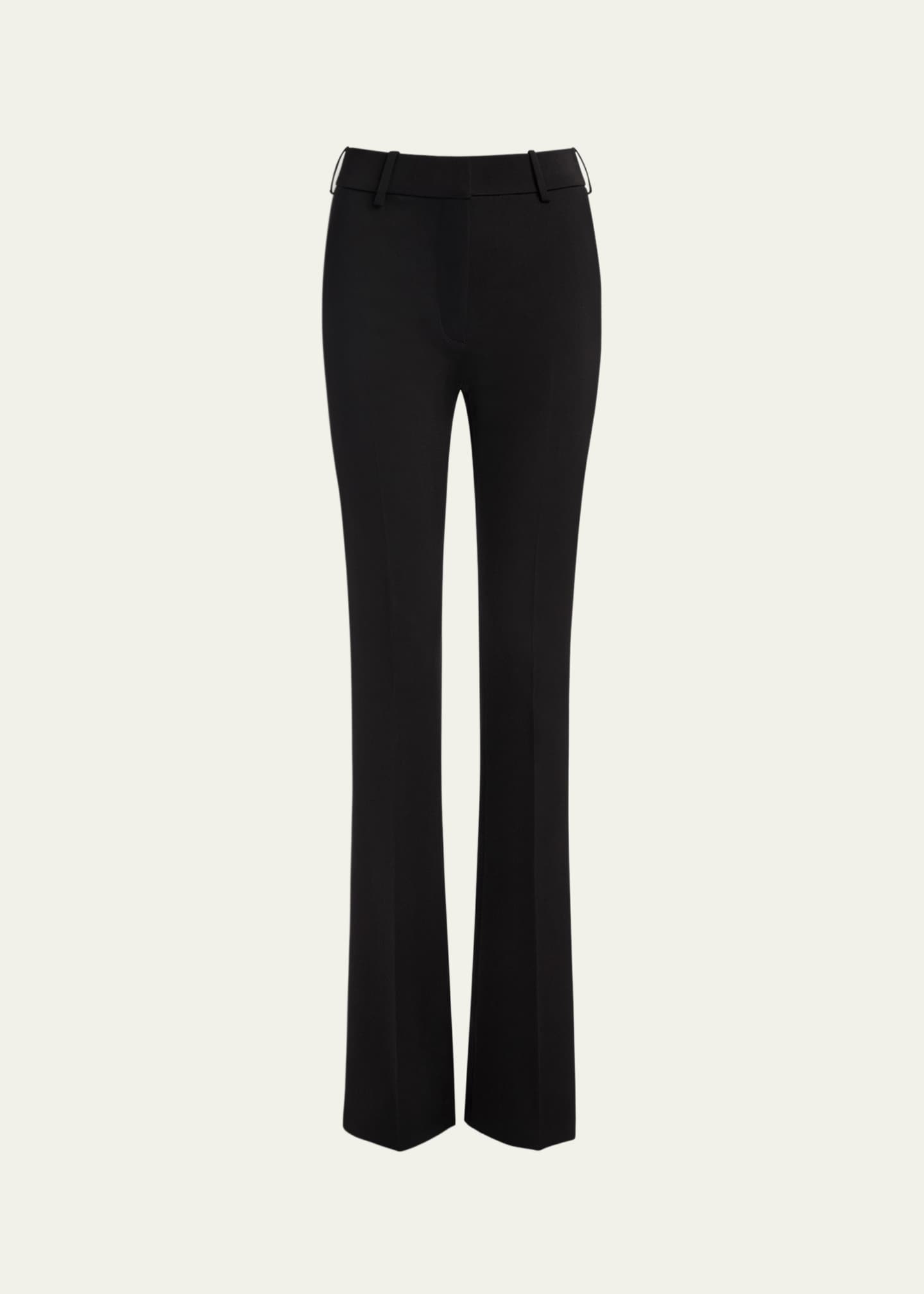 Balmain Low-Rise Wool Satin Bootcut Pants - Bergdorf Goodman