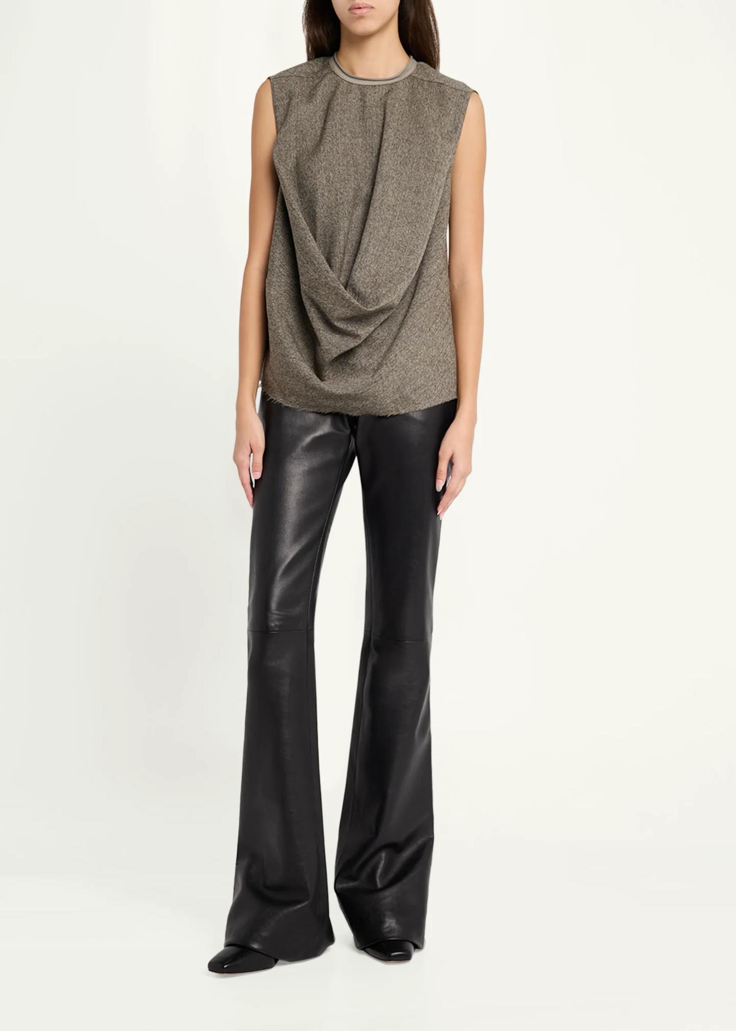 Rick Owens Subhuman Draped Melange Wool Sleeveless Top - Bergdorf Goodman