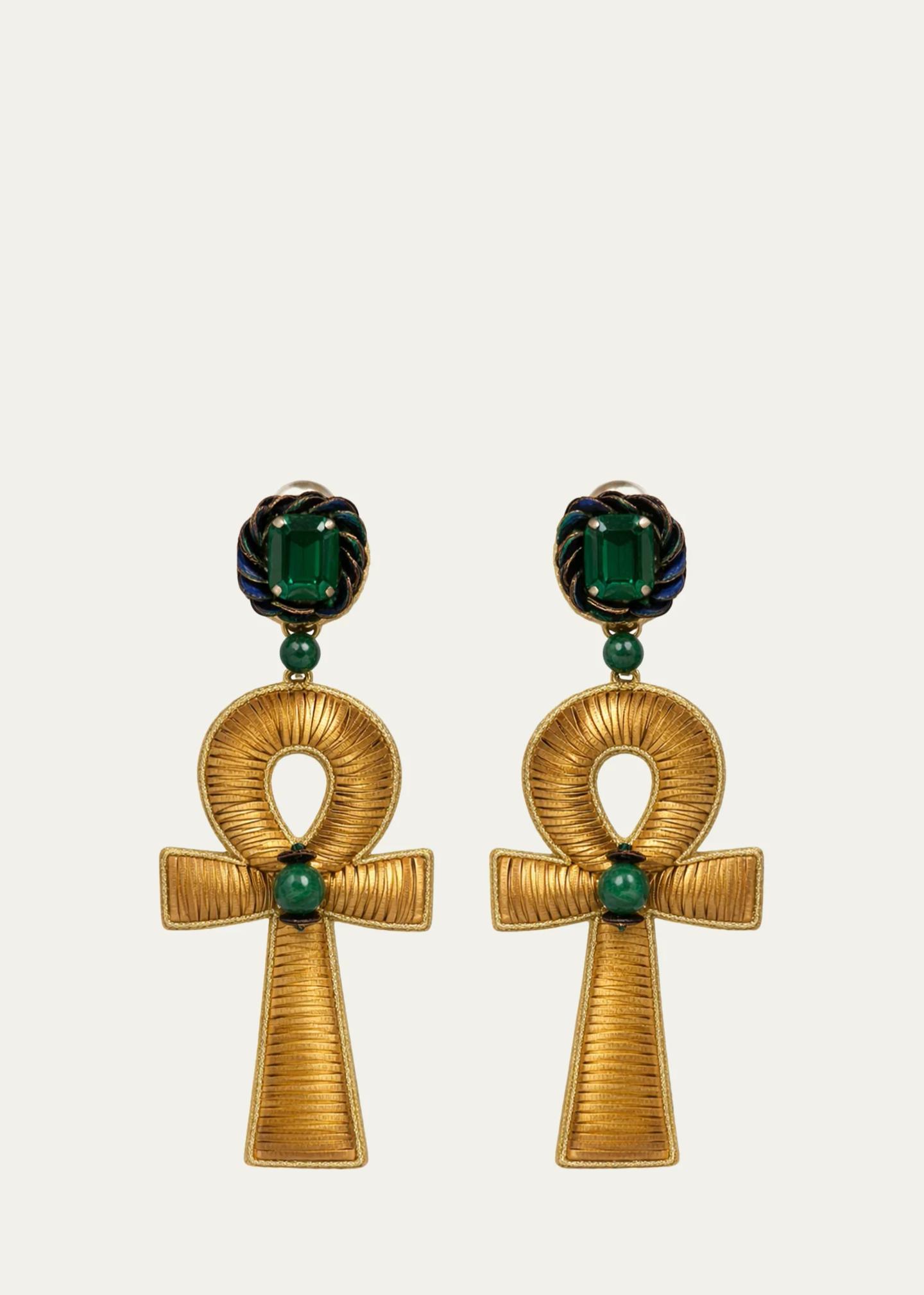 Ranjana Khan Ankh Clip-On Statement Earrings - Bergdorf Goodman