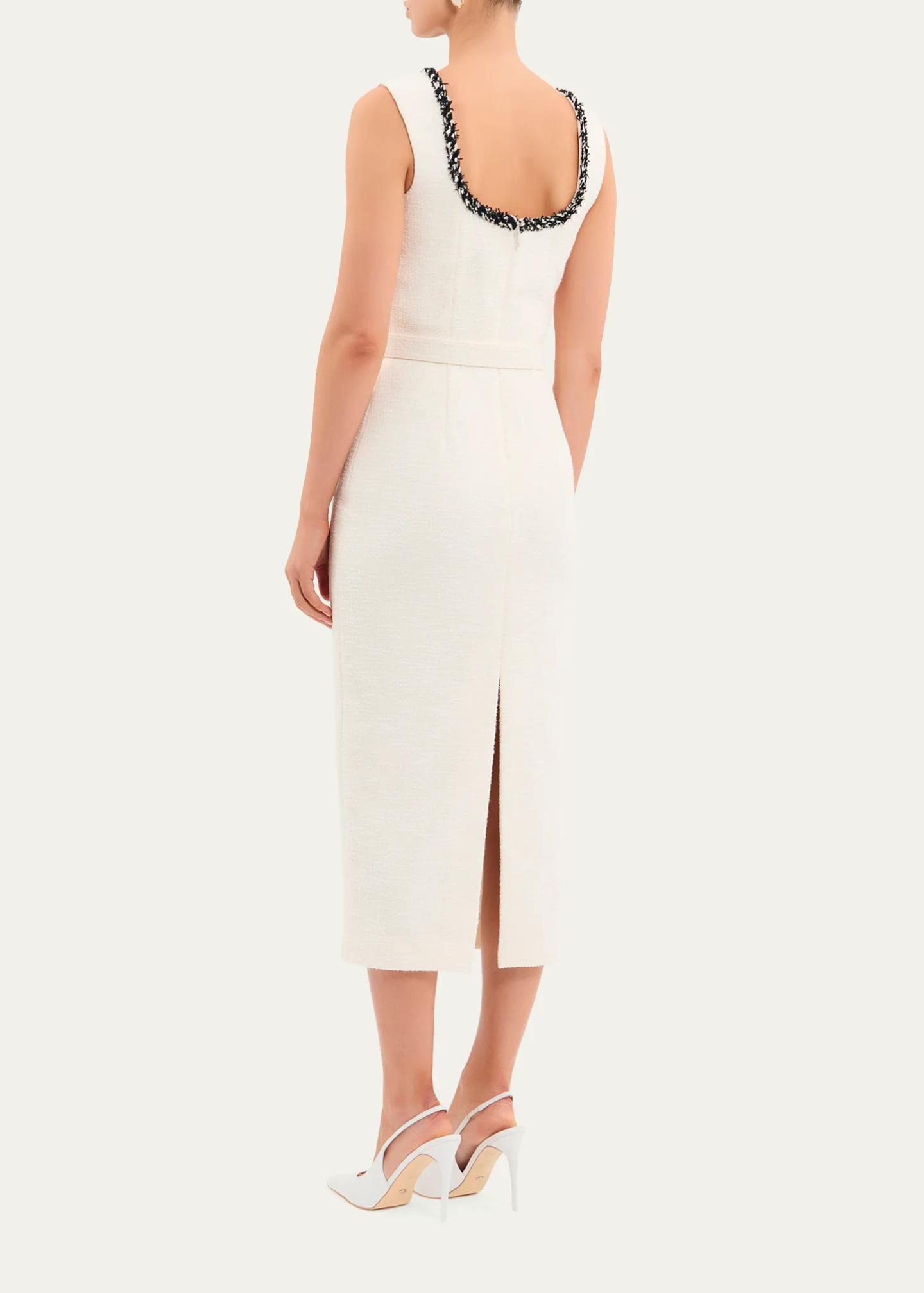 Rebecca Vallance Jacquie Bonded Tweed Midi Dress - Bergdorf Goodman