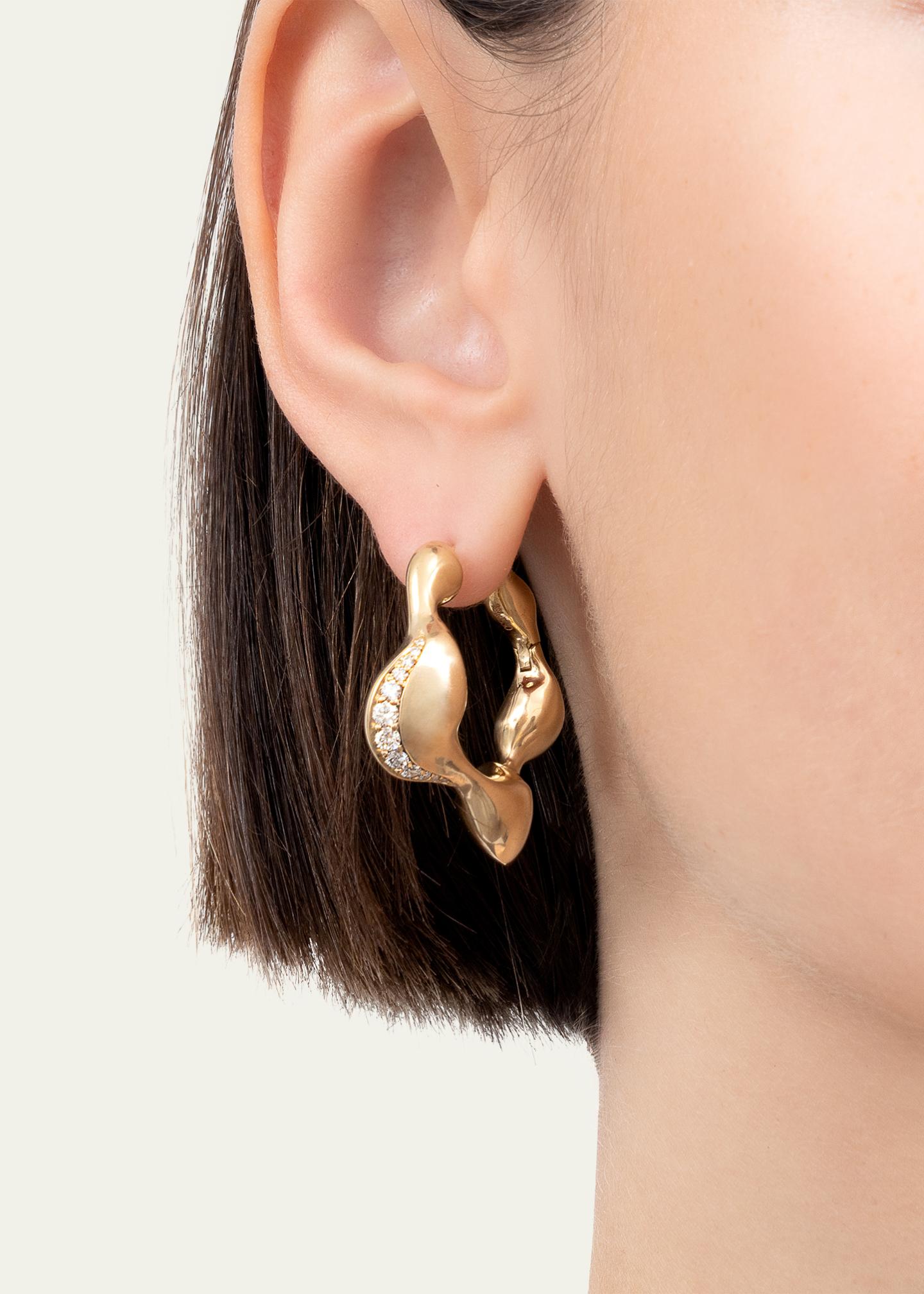 Vram 18K Yellow Gold Cayrn Diamond Hoop Earrings - Bergdorf Goodman