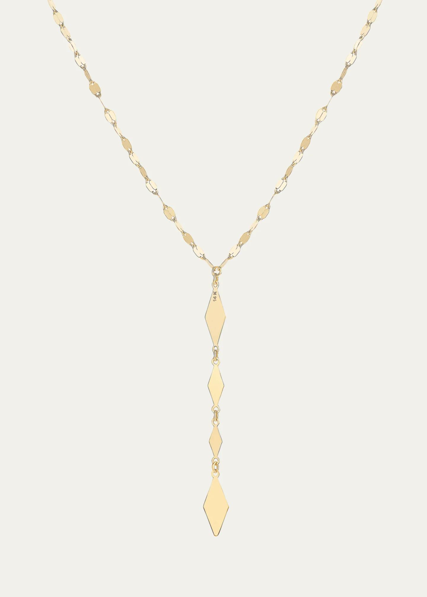 Lana 14K Geometric Chain Lariat Necklace - Bergdorf Goodman