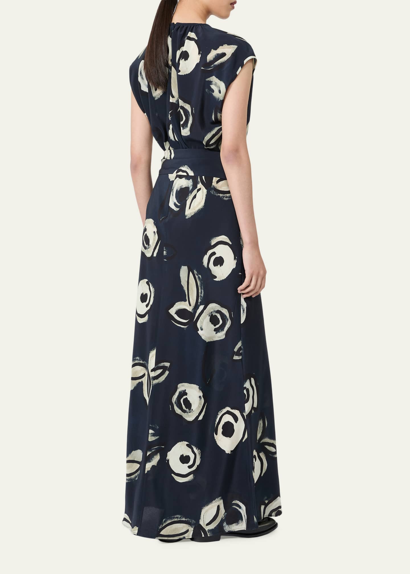 max mara maxi dresses Max Mara Draped One-shoulder Maxi Dress