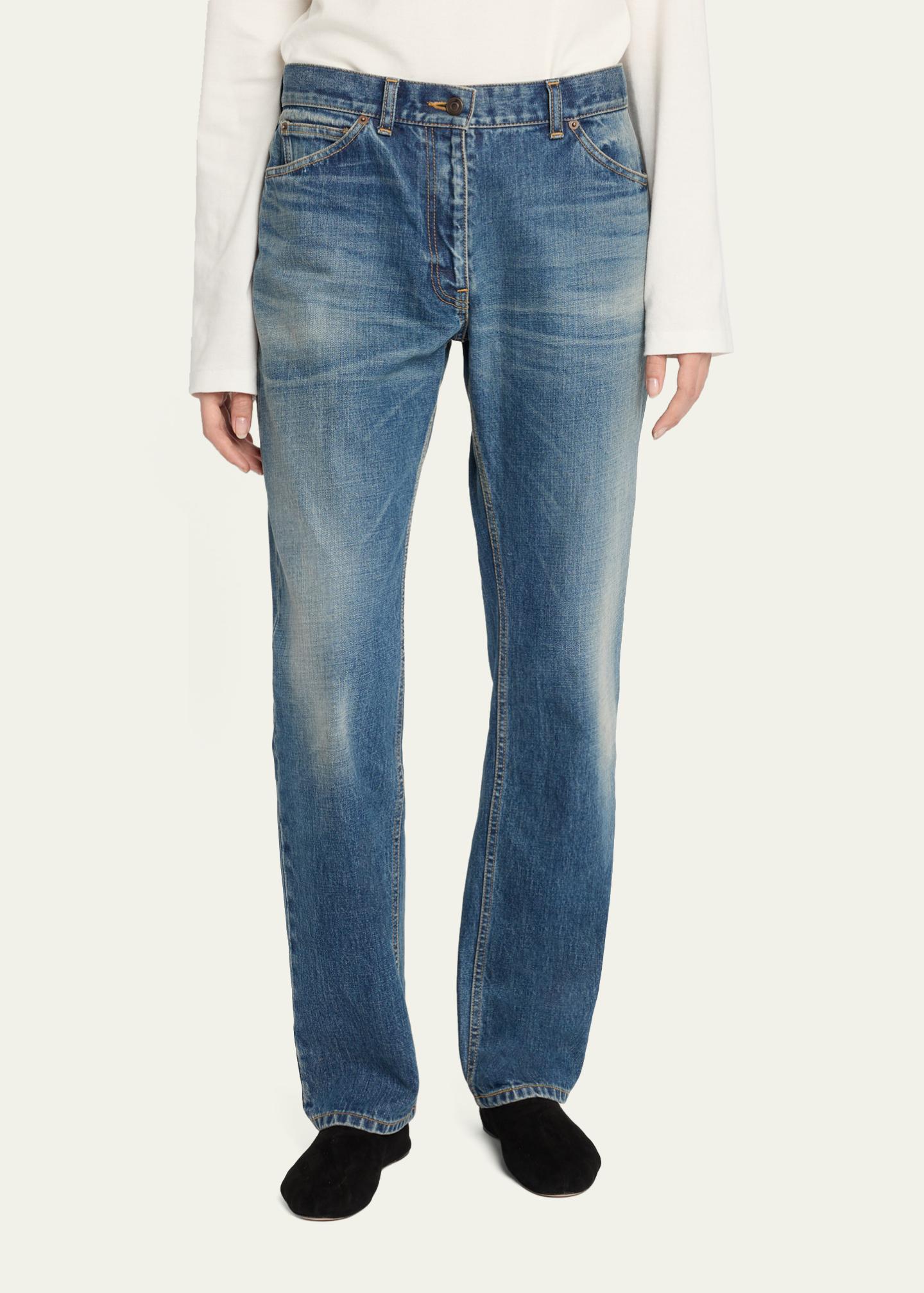 The Row Dinni Low-Rise Straight-Leg Jeans - Bergdorf Goodman