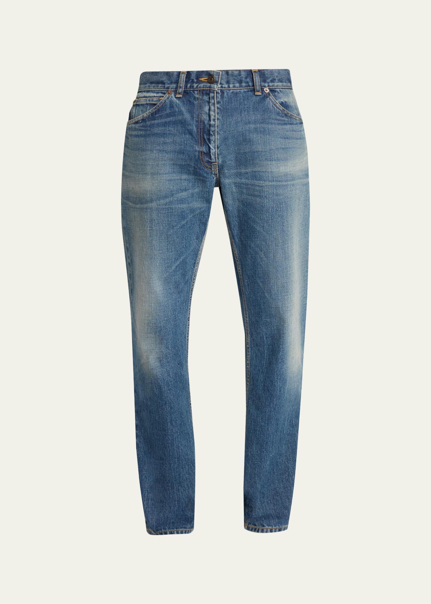 The Row Dinni Low-Rise Straight-Leg Jeans - Bergdorf Goodman