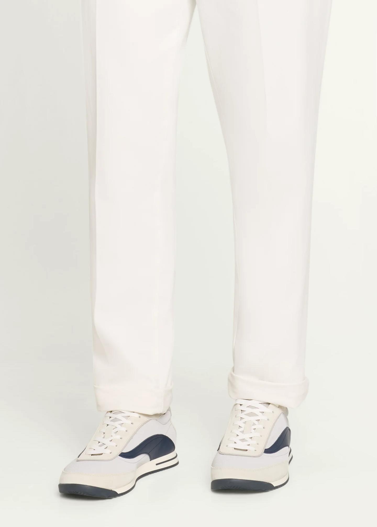Brunello Cucinelli Men's Techno Textile and Nubuck Low-Top Sneakers ...