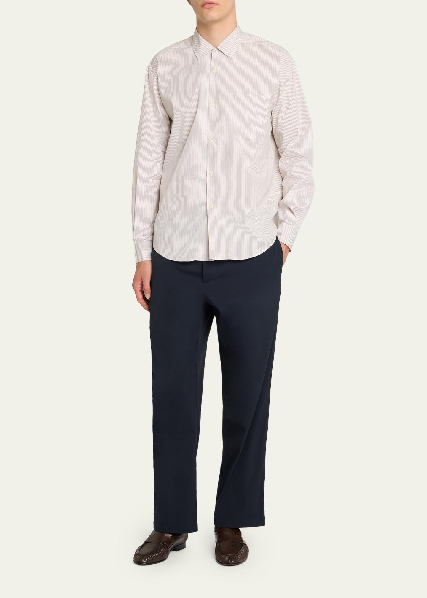 The Row Men's Pascale Stretch Poplin Pants - Bergdorf Goodman