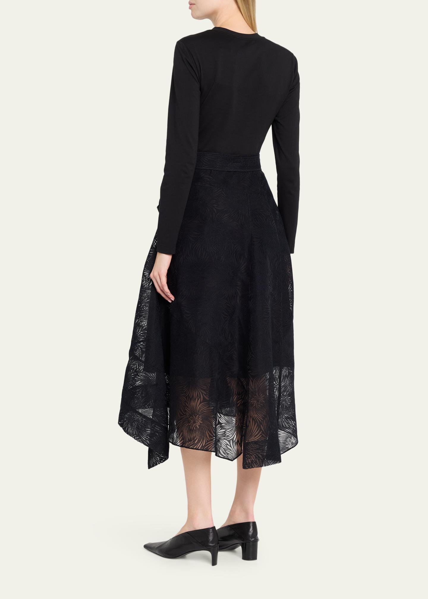 3.1 Phillip Lim Combo Long-Sleeve T-Shirt & Organza Midi Dress 
