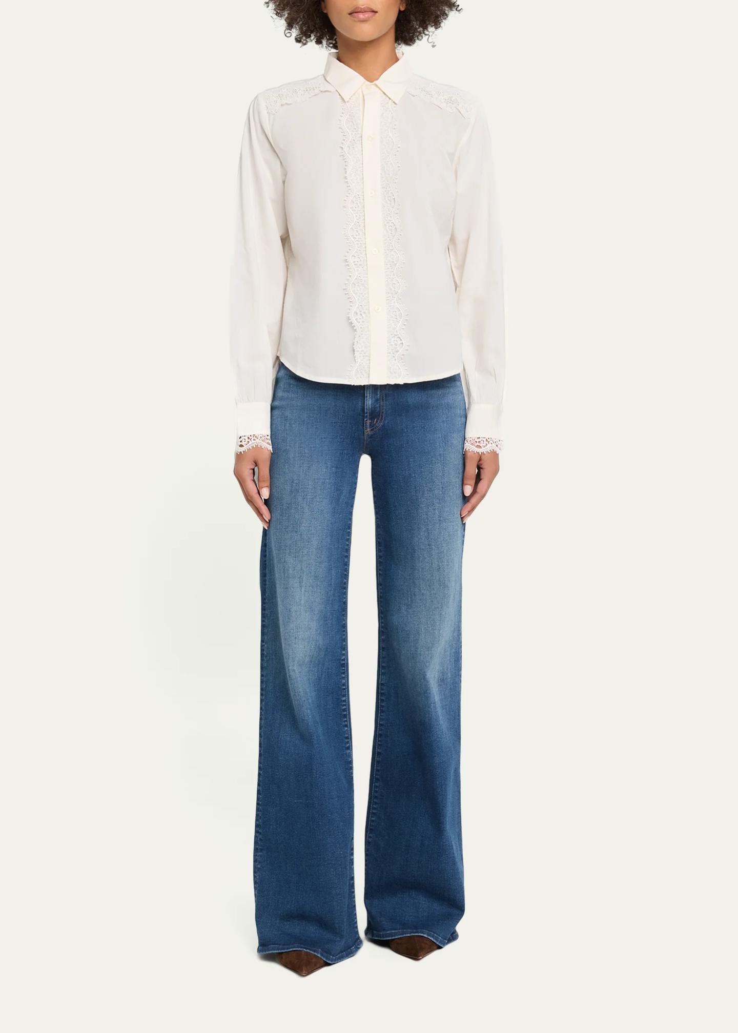 MOTHER The Headup Honey Button-Front Shirt - Bergdorf Goodman
