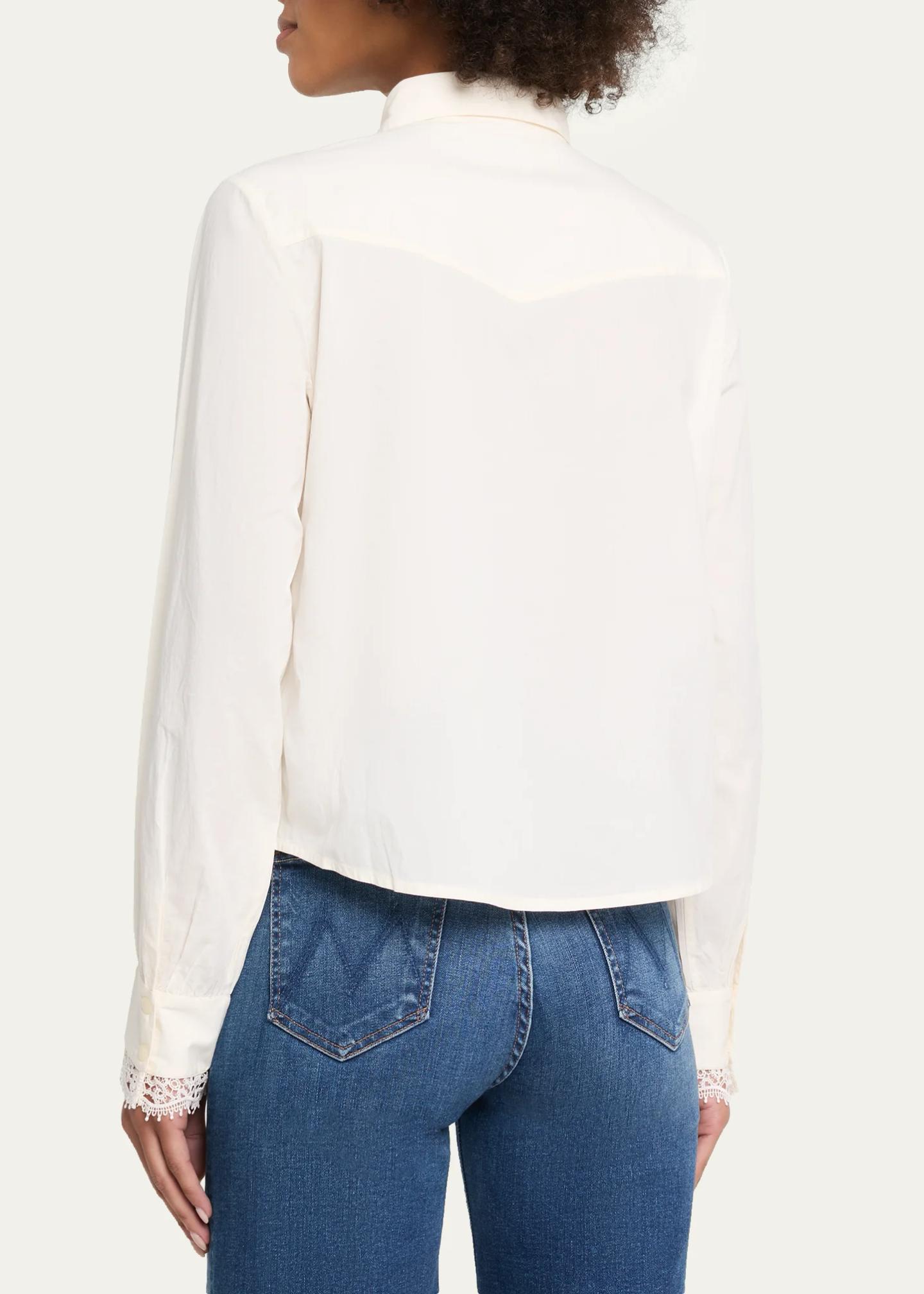 MOTHER The Headup Honey Button-Front Shirt - Bergdorf Goodman