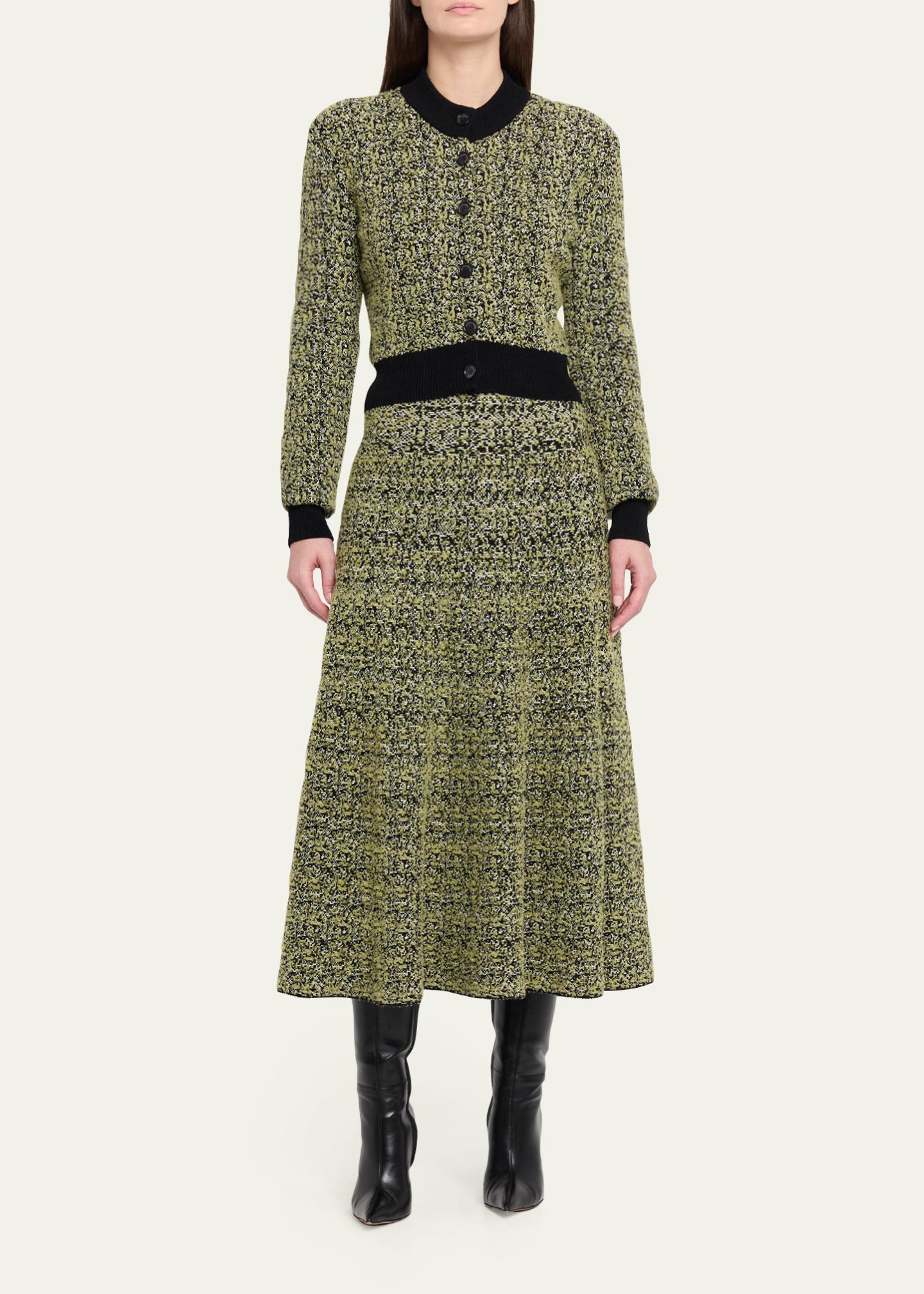Brandon Maxwell Aubrey Melange Knit Cardigan - Bergdorf Goodman