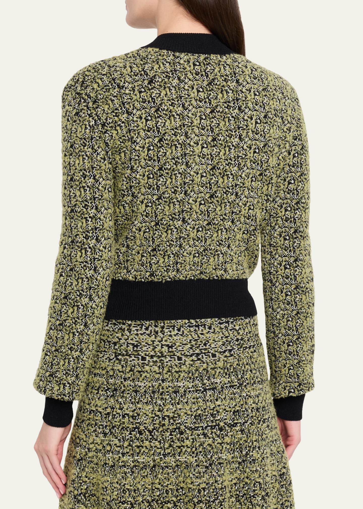 Brandon Maxwell Aubrey Melange Knit Cardigan - Bergdorf Goodman