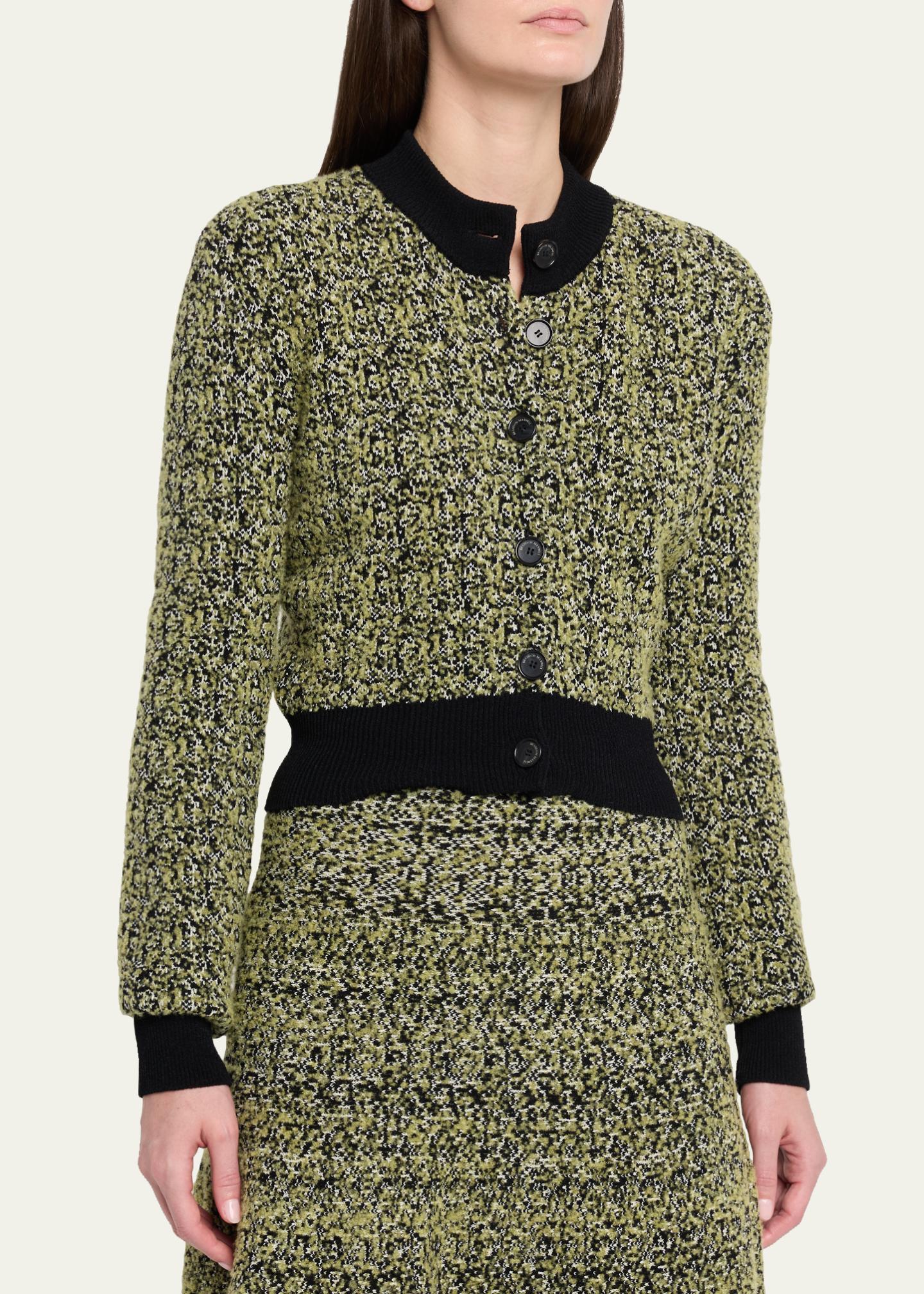 Brandon Maxwell Aubrey Melange Knit Cardigan - Bergdorf Goodman