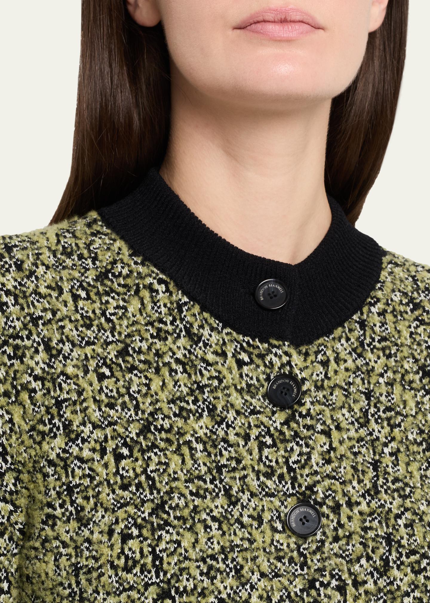 Brandon Maxwell Aubrey Melange Knit Cardigan - Bergdorf Goodman
