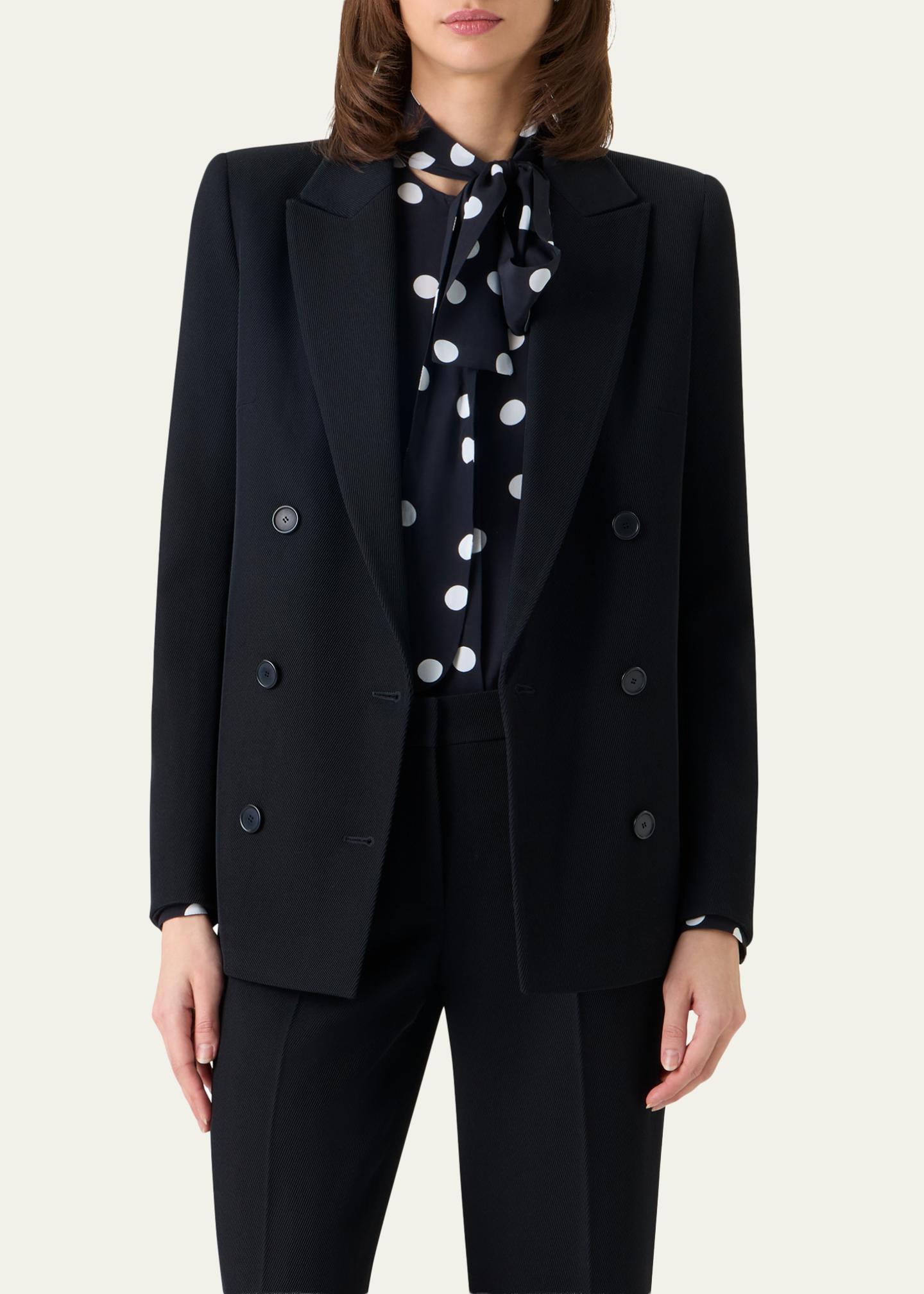 アクリス　AKRIS punto ウールジャケット Akris punto Wool Tricotine Double-Breasted Jacket - Bergdorf Goodman