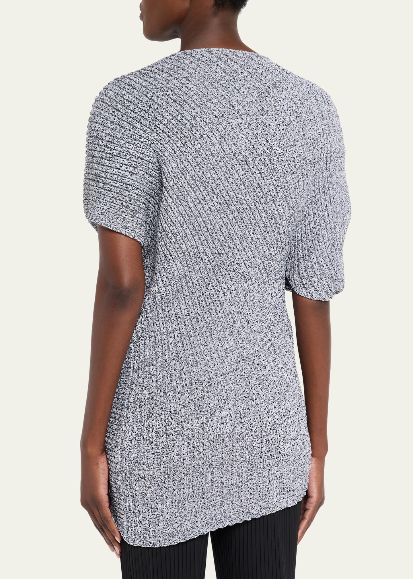 Issey Miyake Found Stone Short-Sleeve Mesh-Knit Top - Bergdorf Goodman