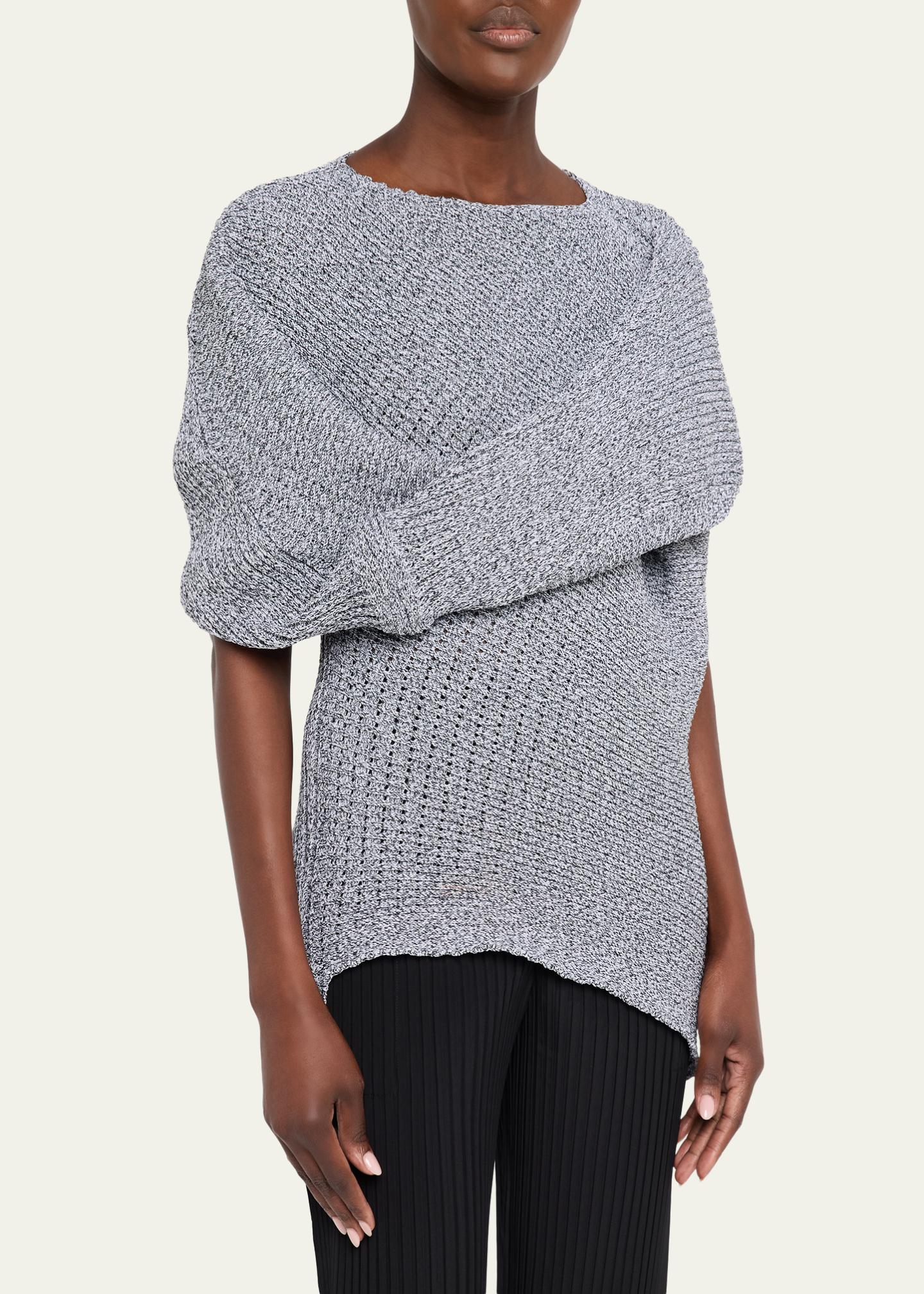 Issey Miyake Found Stone Short-Sleeve Mesh-Knit Top - Bergdorf Goodman