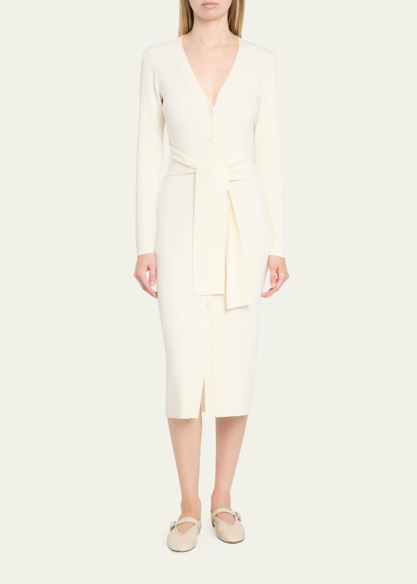 lara knit dress Toccin Bodycon Rib Midi Sweater Maxi dress