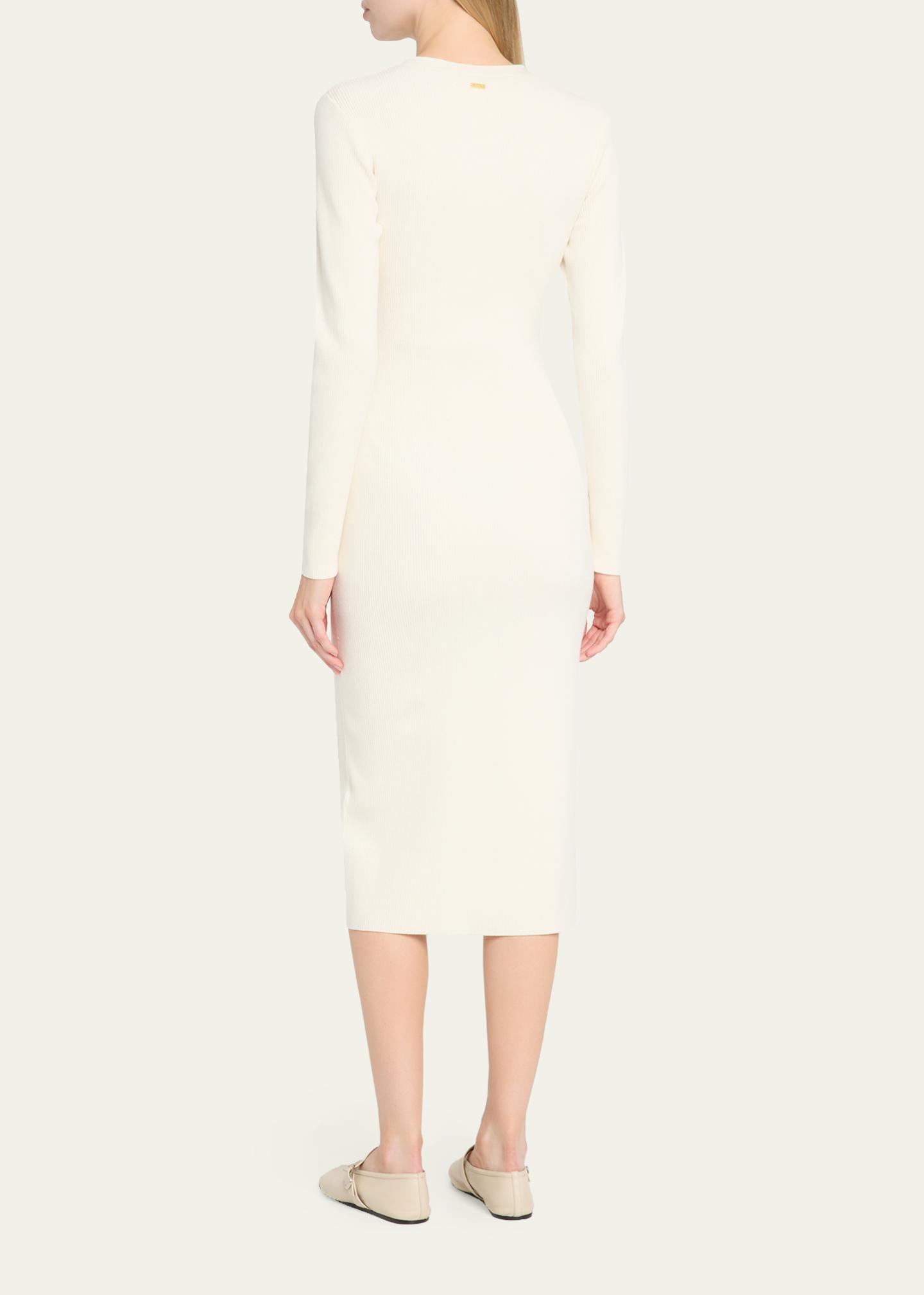 Toccin Lara Bodycon Rib Knit Midi Sweater Dress