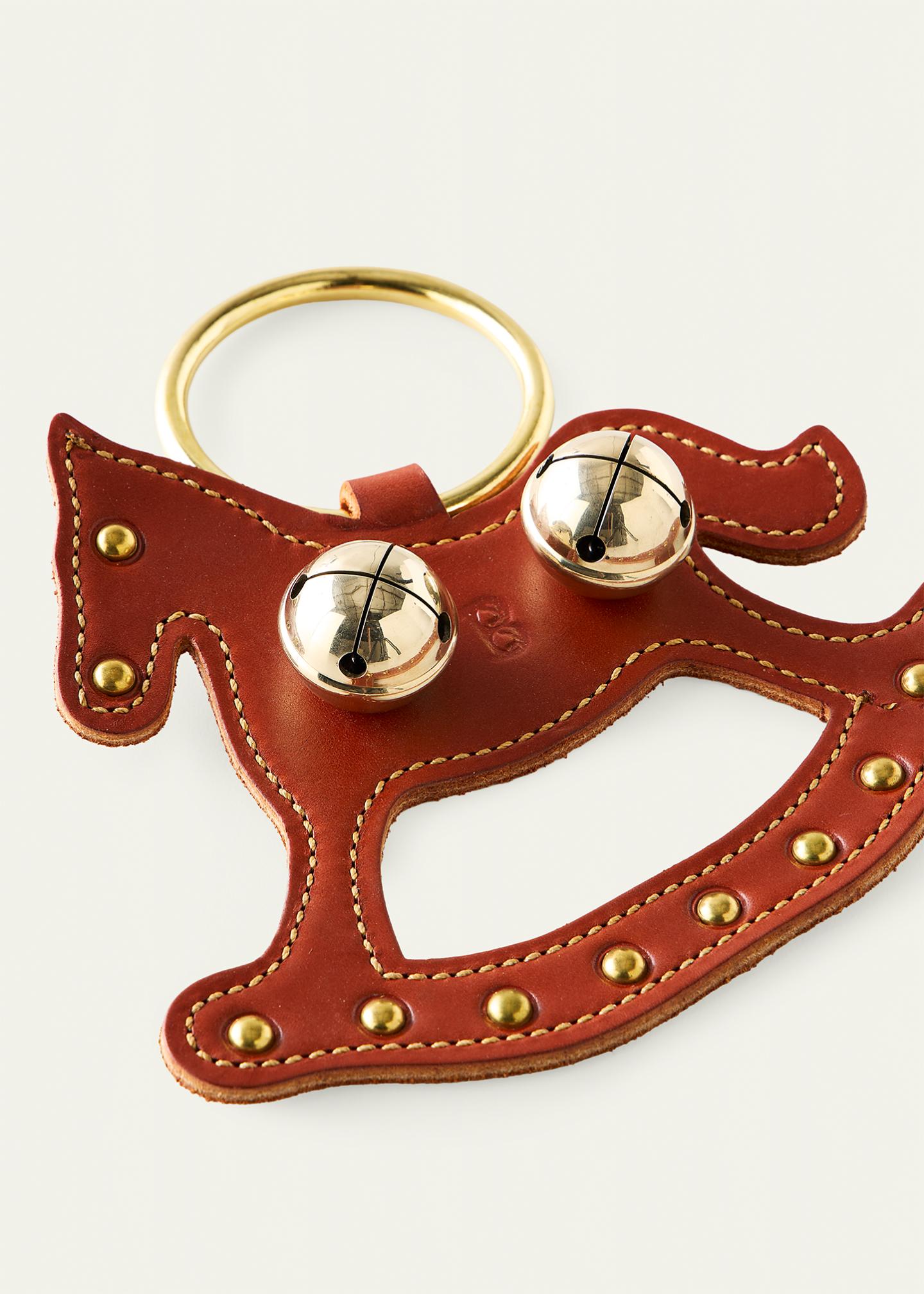 Belsnickel Enterprises 2 Brass Bells on Leather Rocking Horse Door ...
