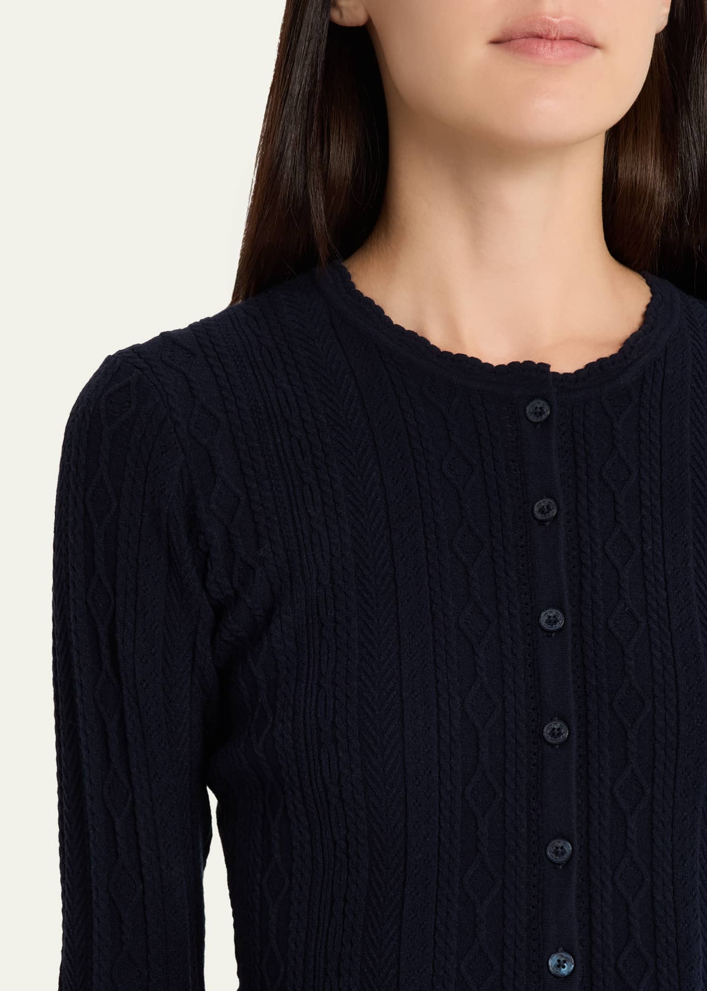 LoveShackFancy Orly Cropped Peplum Cardigan - Bergdorf Goodman