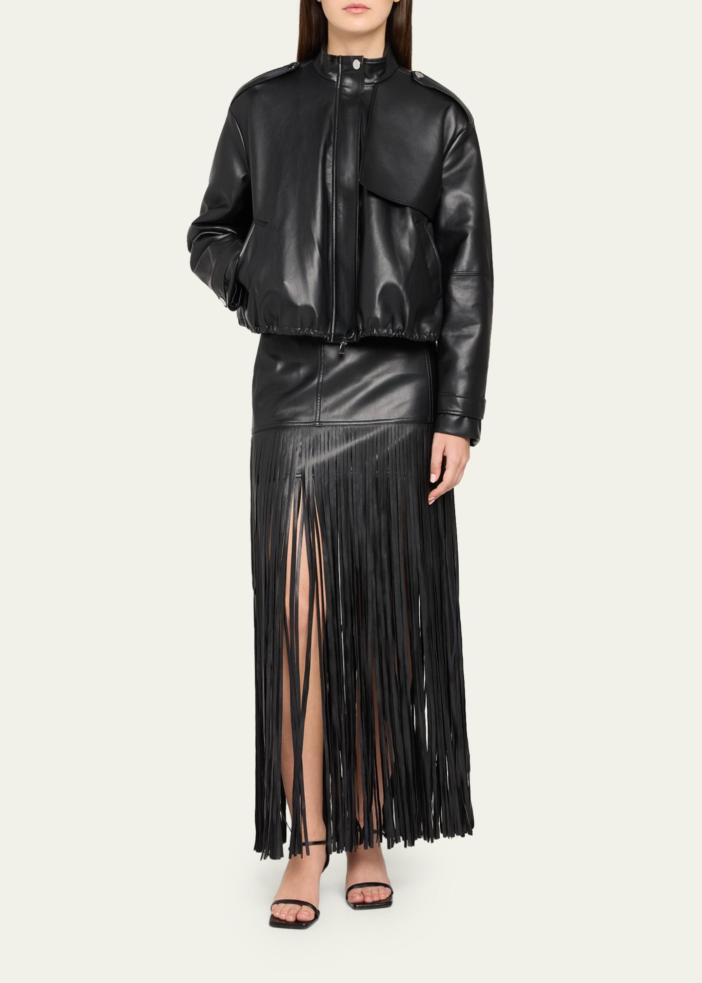 Toccin Alyssa Stand-Collar Faux Leather Jacket - Bergdorf Goodman